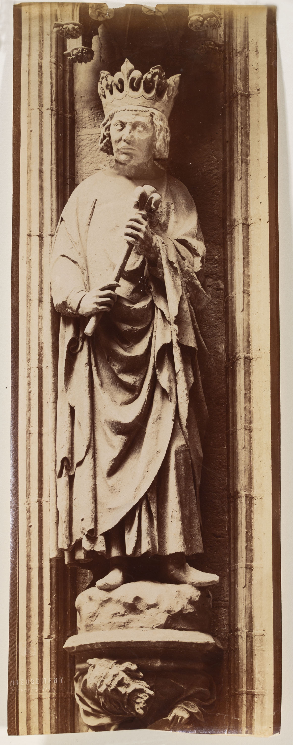 image for: Séraphin-Médéric Mieusement - Escultura representant un monarca francès - Cap a 1886-1891