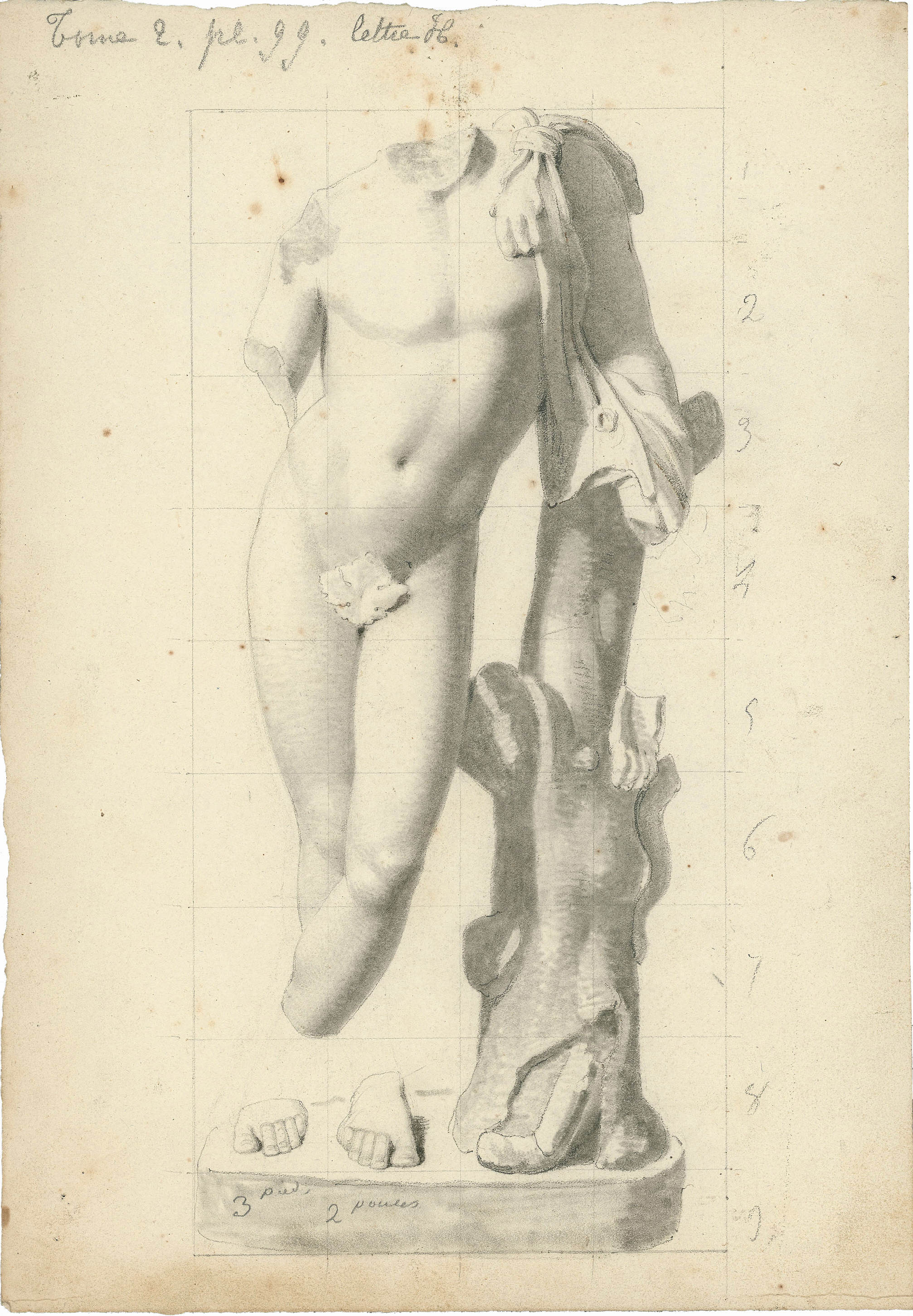 image for: Dutailly - Estàtua masculina mutilada trobada a València - Cap a 1801-1803