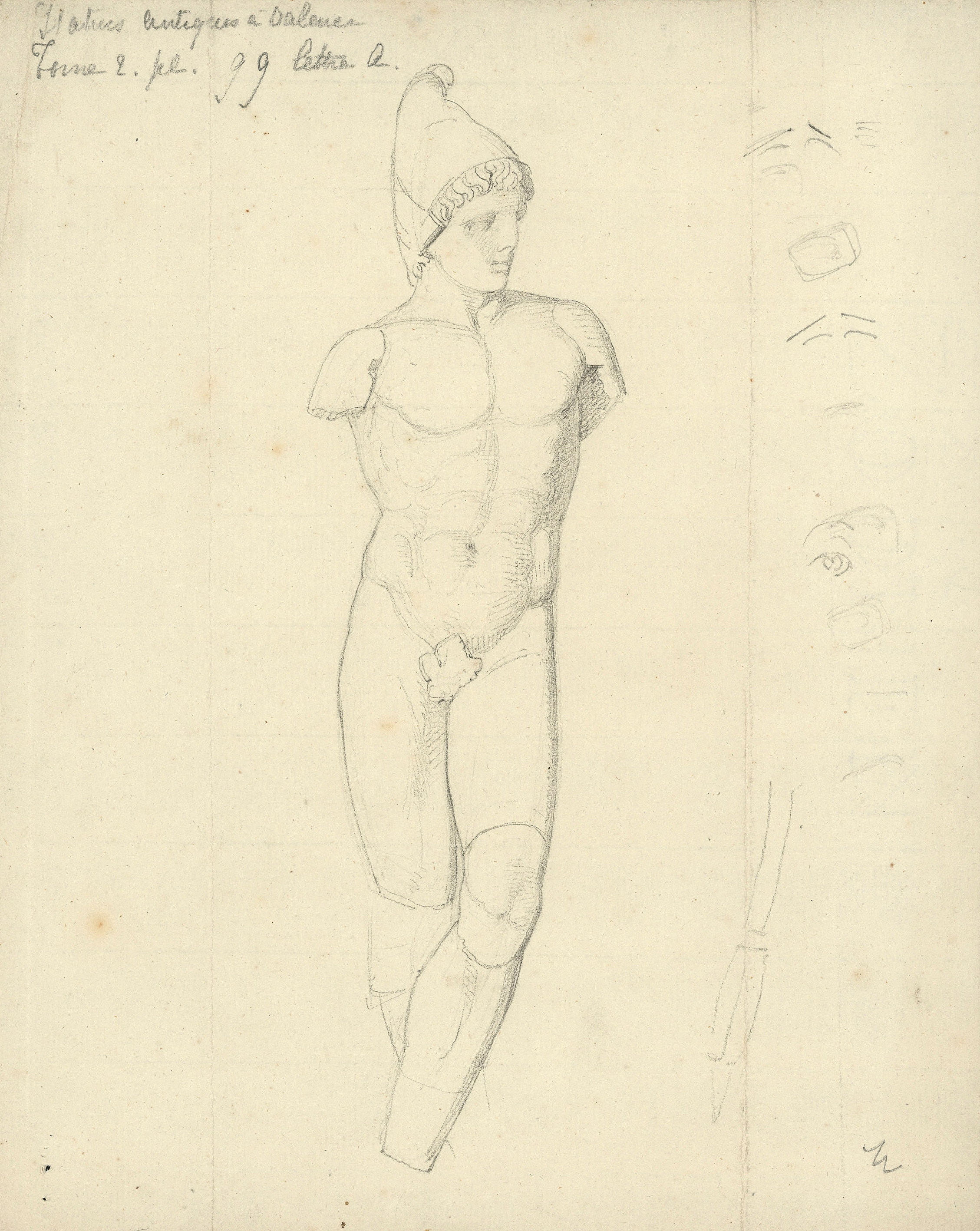 image for: Dutailly - Estàtua masculina trobada a València - Cap a 1801-1803