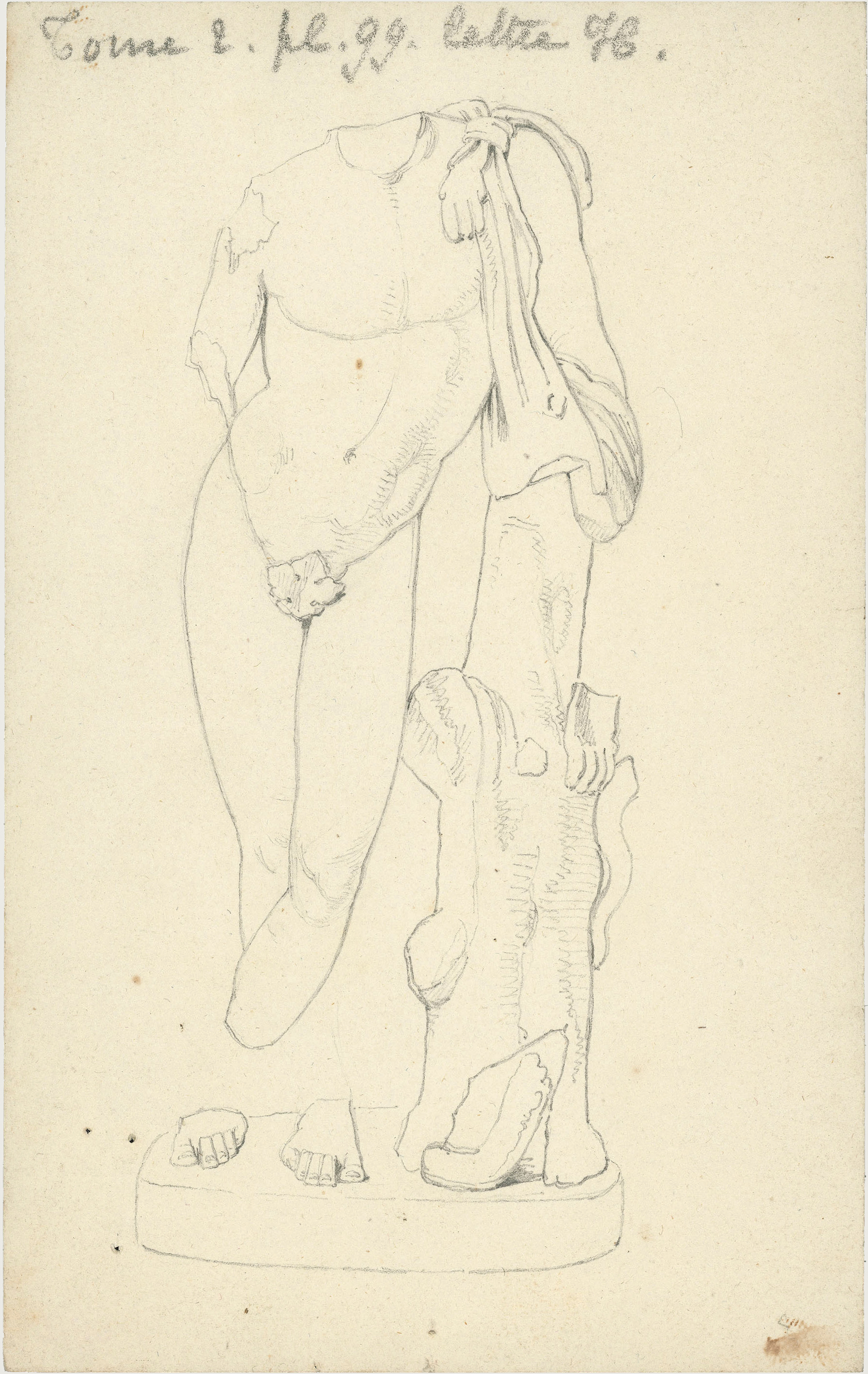 image for: Dutailly - Estàtua mutilada trobada a València - Cap a 1801-1803