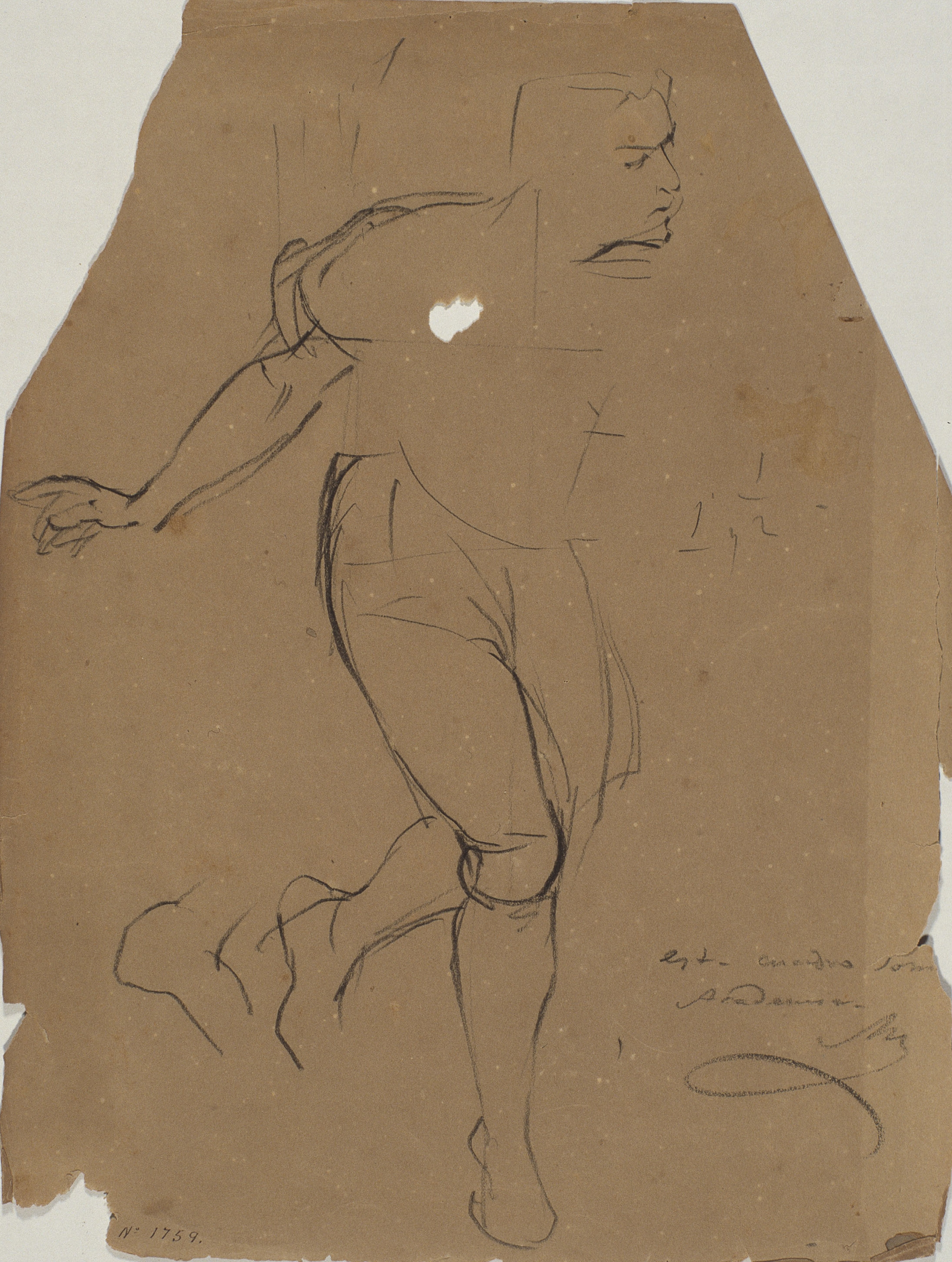 image for: Ramon Martí i Alsina - Estudi de figura per al quadre «El Sometent del Bruc» - Cap a 1866