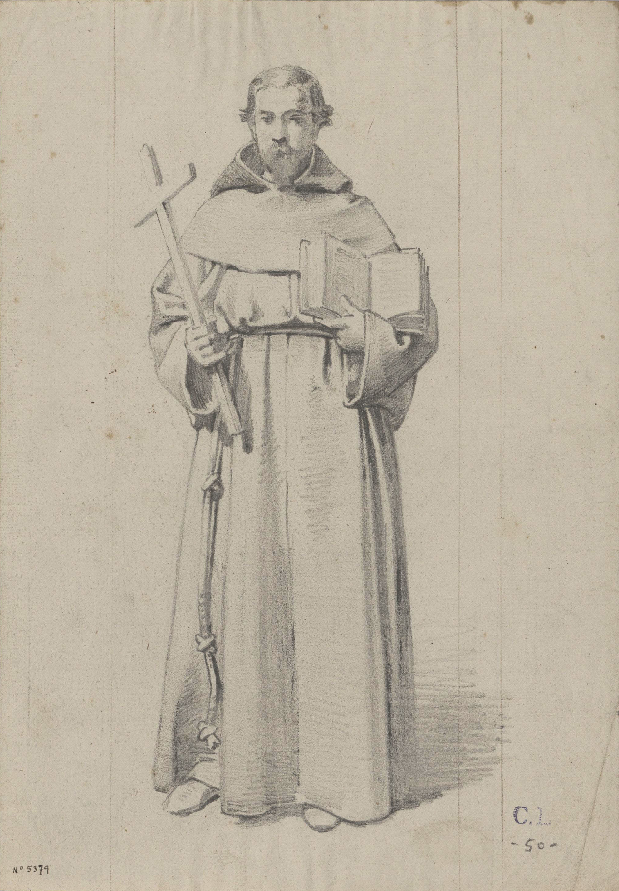 image for: Claudi Lorenzale - Frare franciscà - Cap a 1850-1870