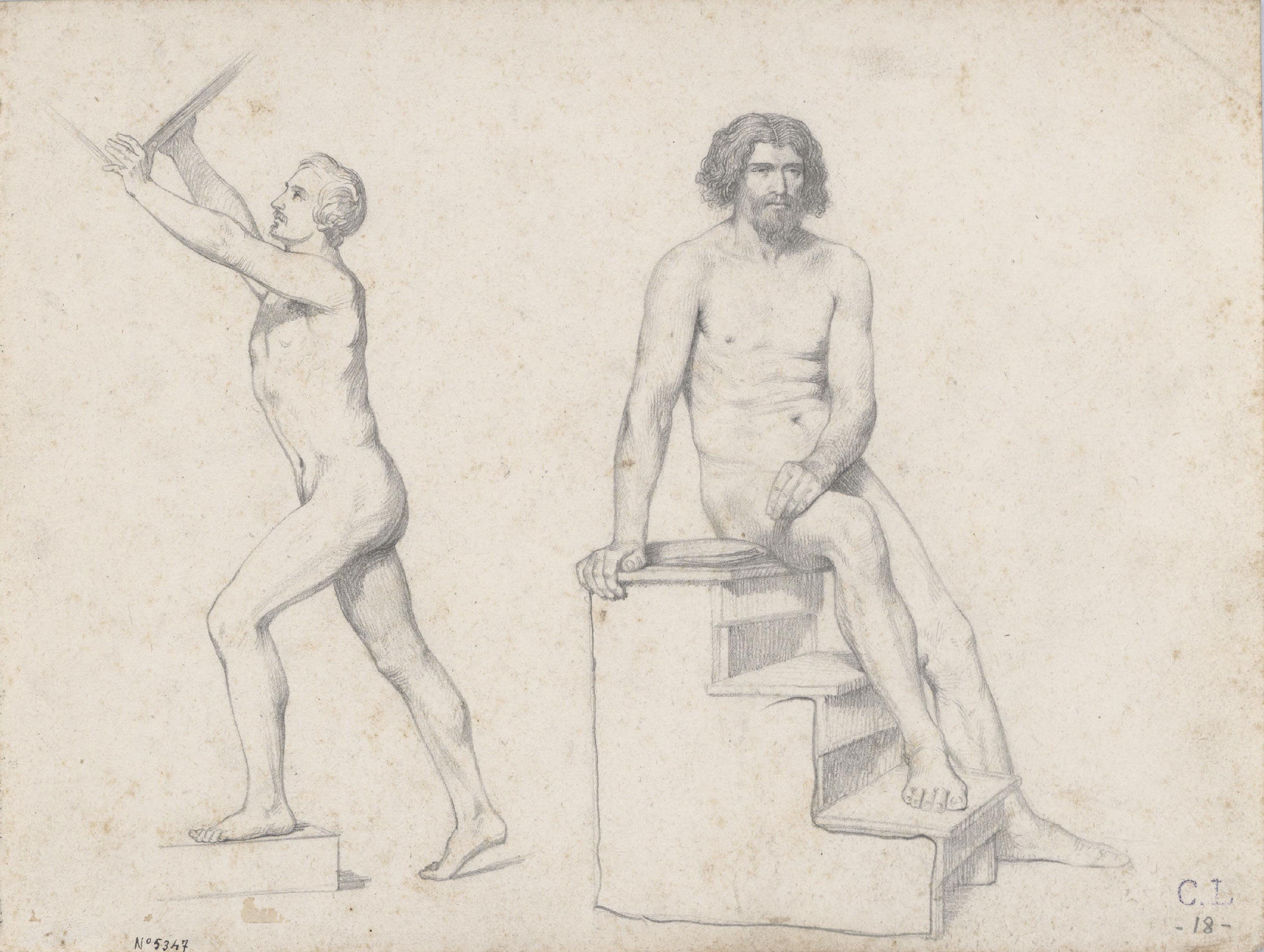 image for: Claudi Lorenzale - Estudis d'acadèmies masculines - Cap a 1850-1860