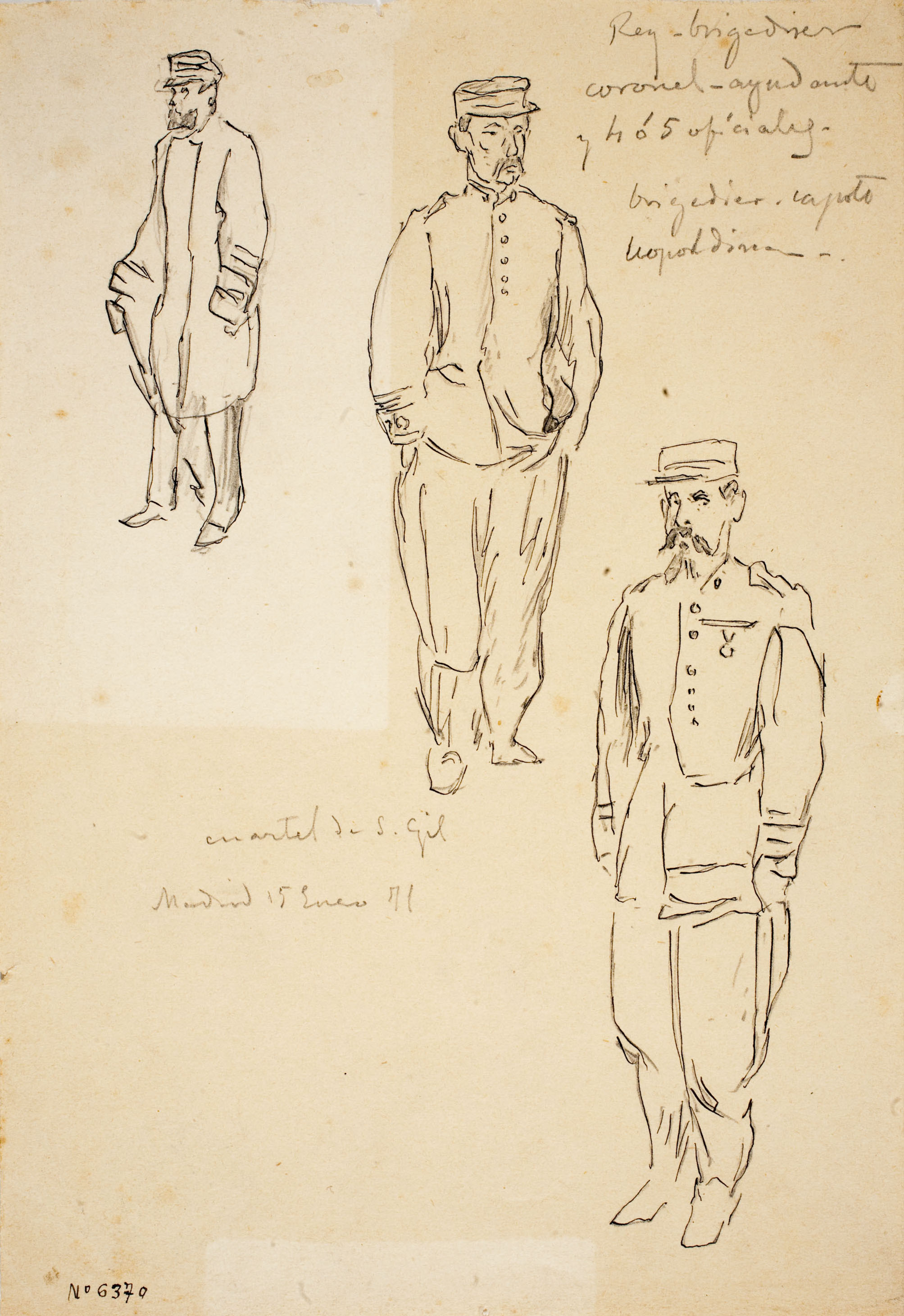 image for: Josep Lluís Pellicer - Estudi de figures militars - 1871