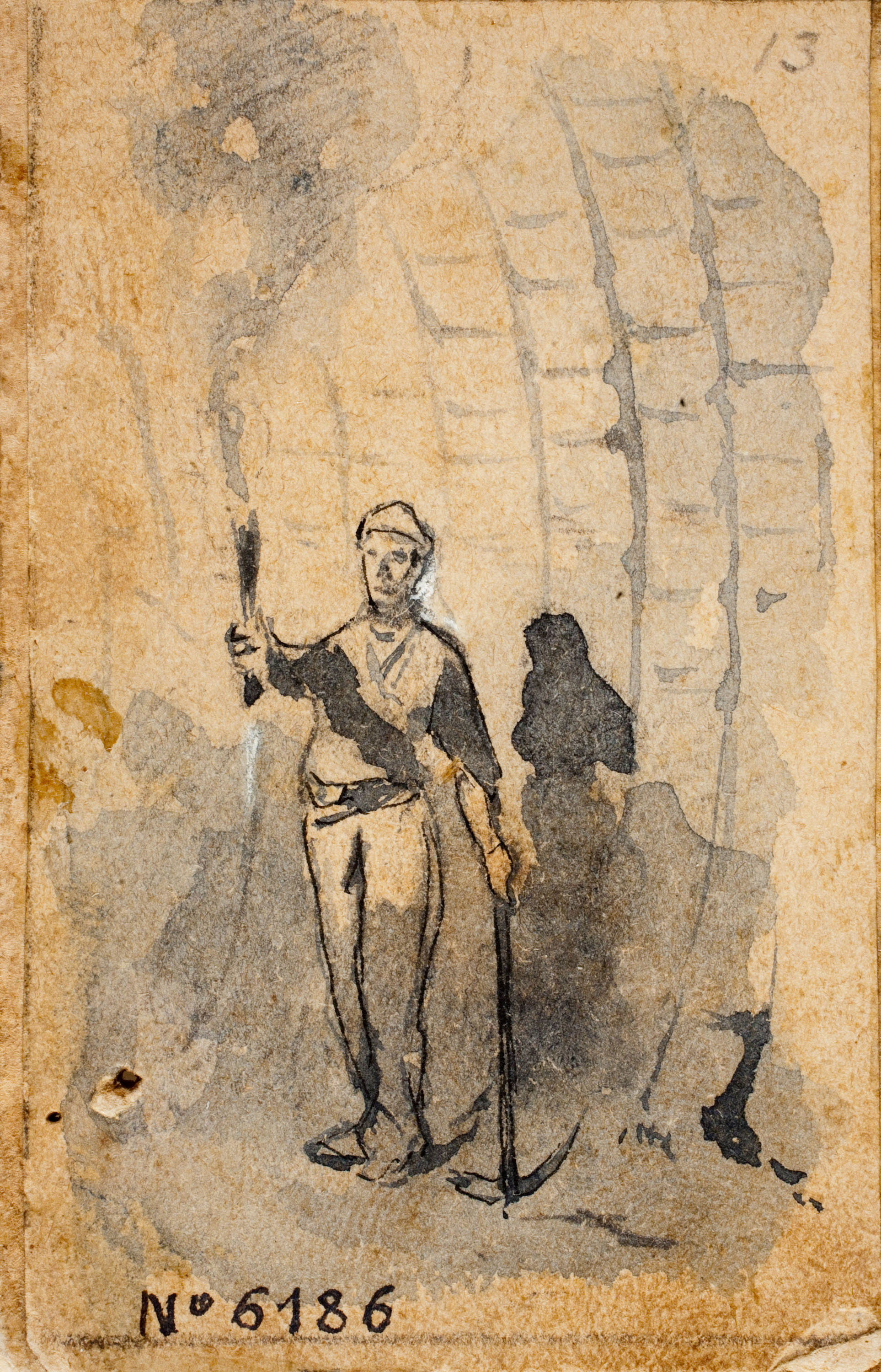 image for: Josep Lluís Pellicer - Home amb una torxa i un pic - 1874