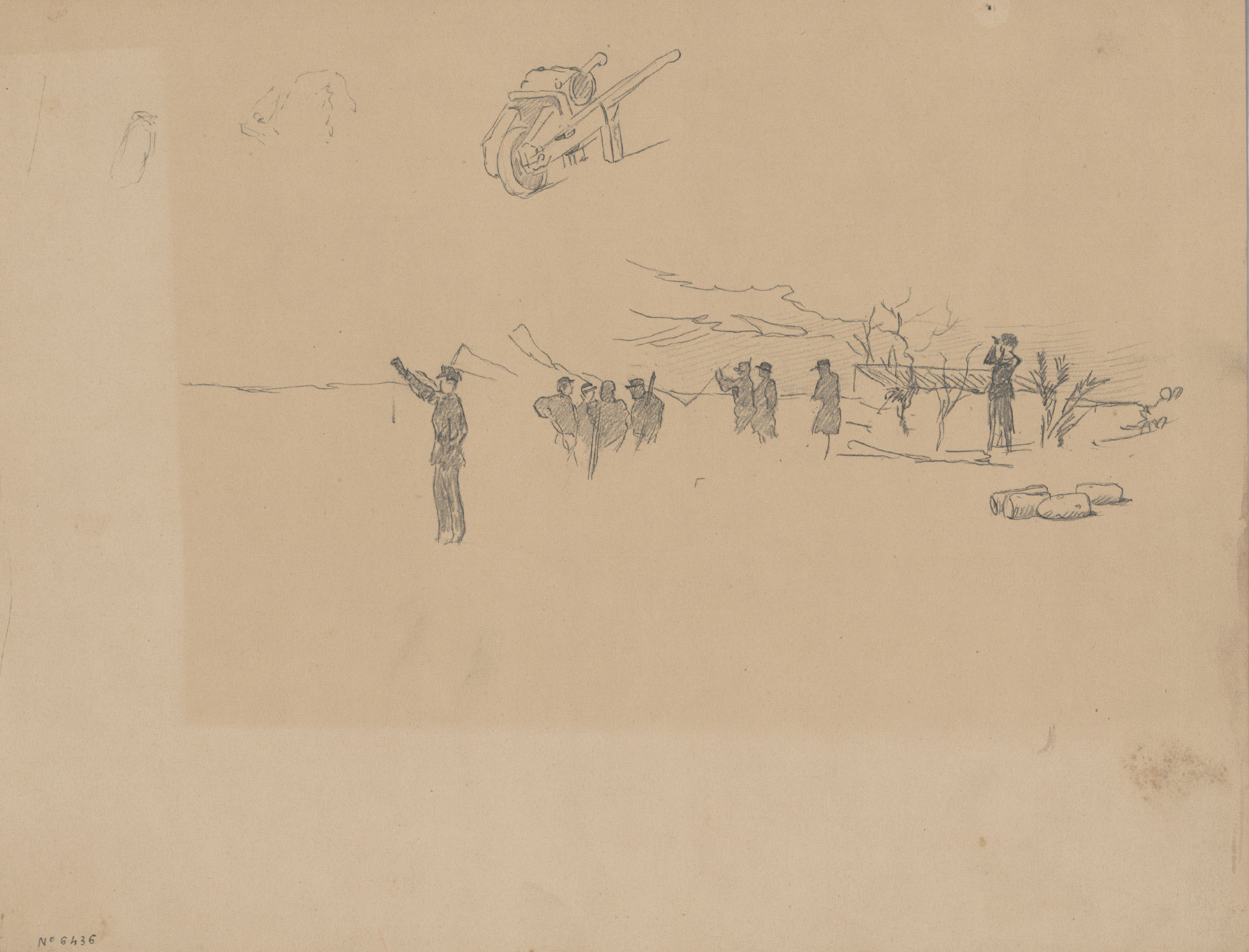 image for: Josep Lluís Pellicer - Estudi de soldats - Cap a 1872-1876