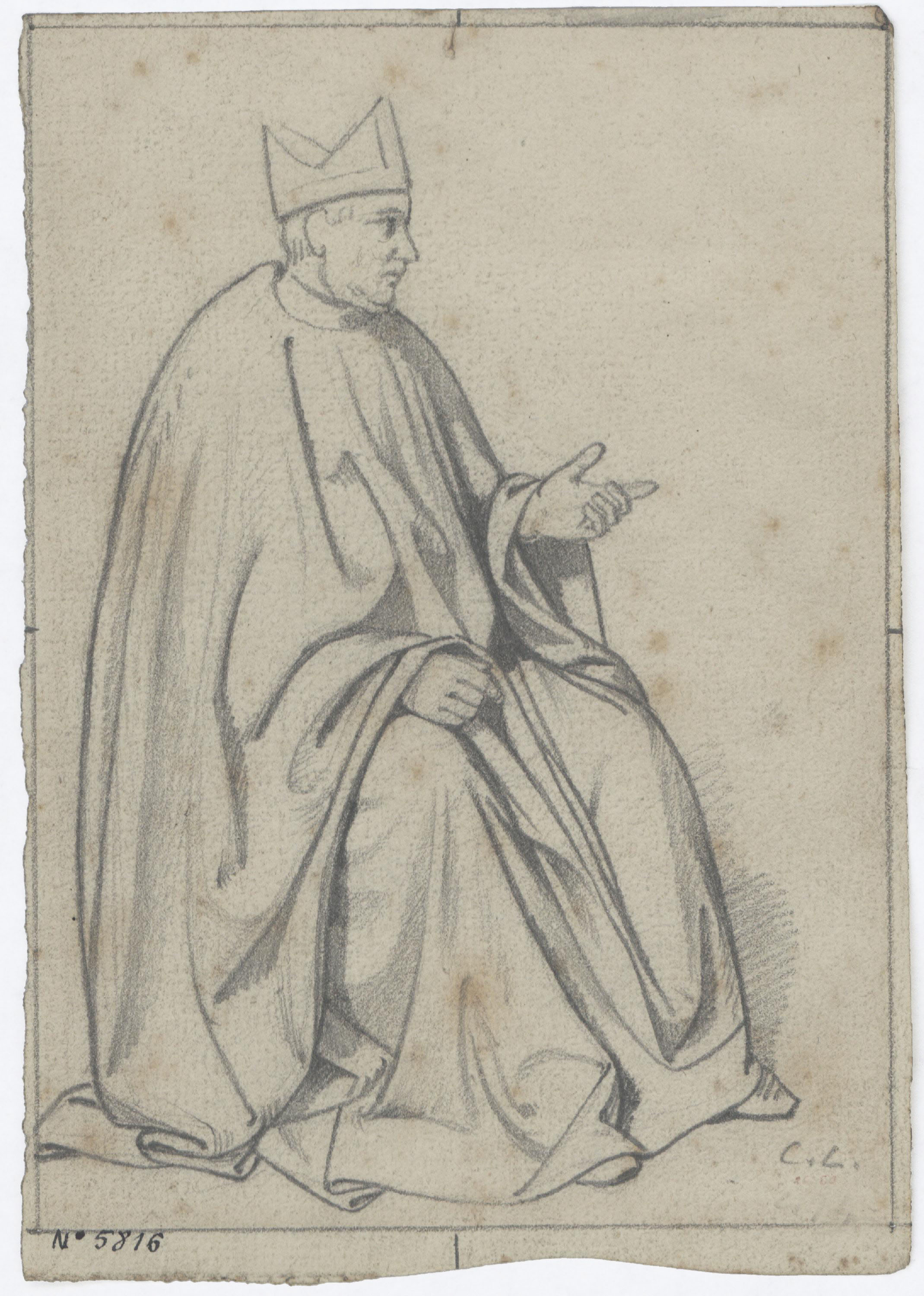 image for: Claudi Lorenzale - Figura cardenalícia - Cap a 1850-1870