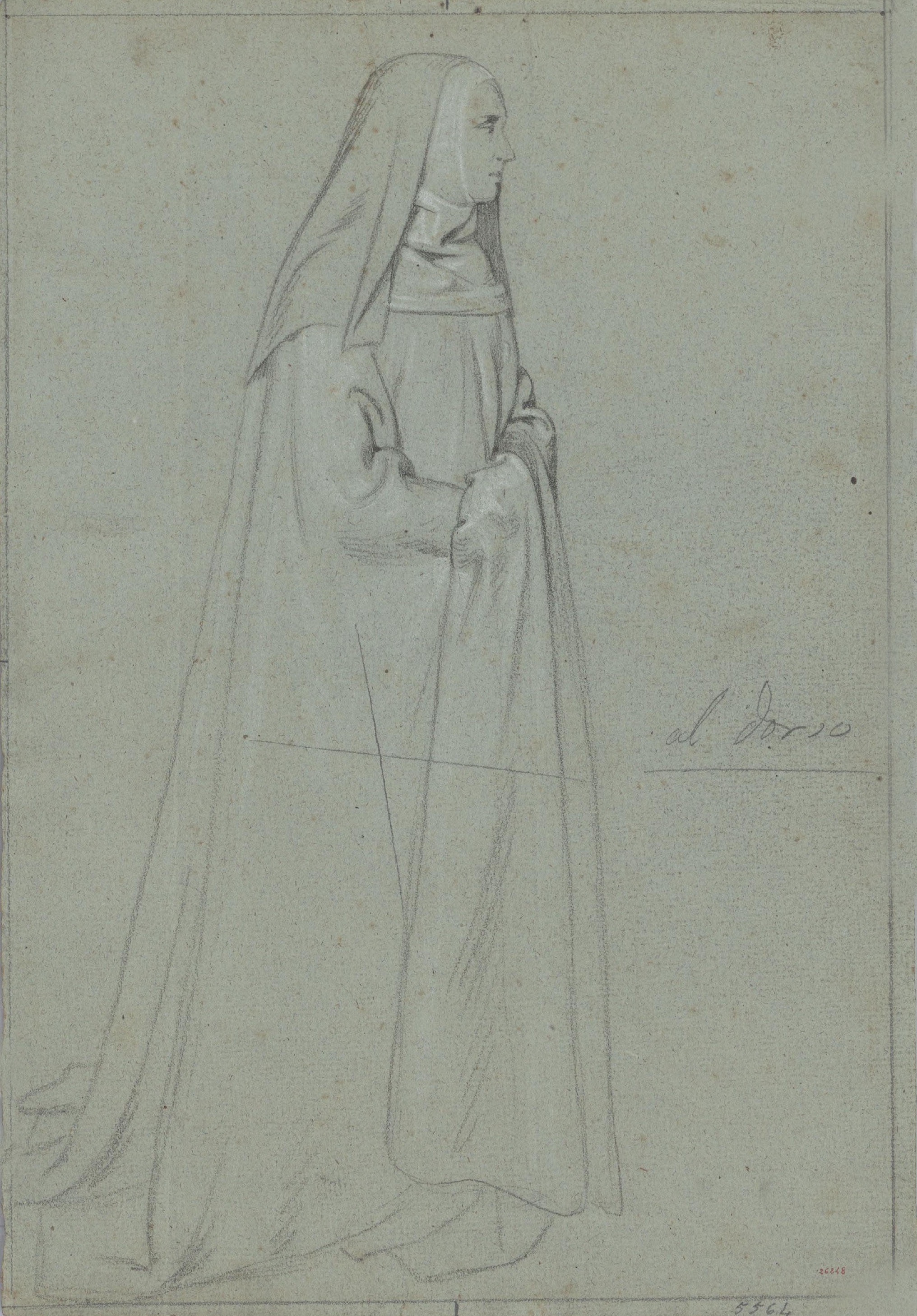 image for: Claudi Lorenzale - Figura de monja (anvers) / Figura d'home amb túnica (revers) - Cap a 1850-1870