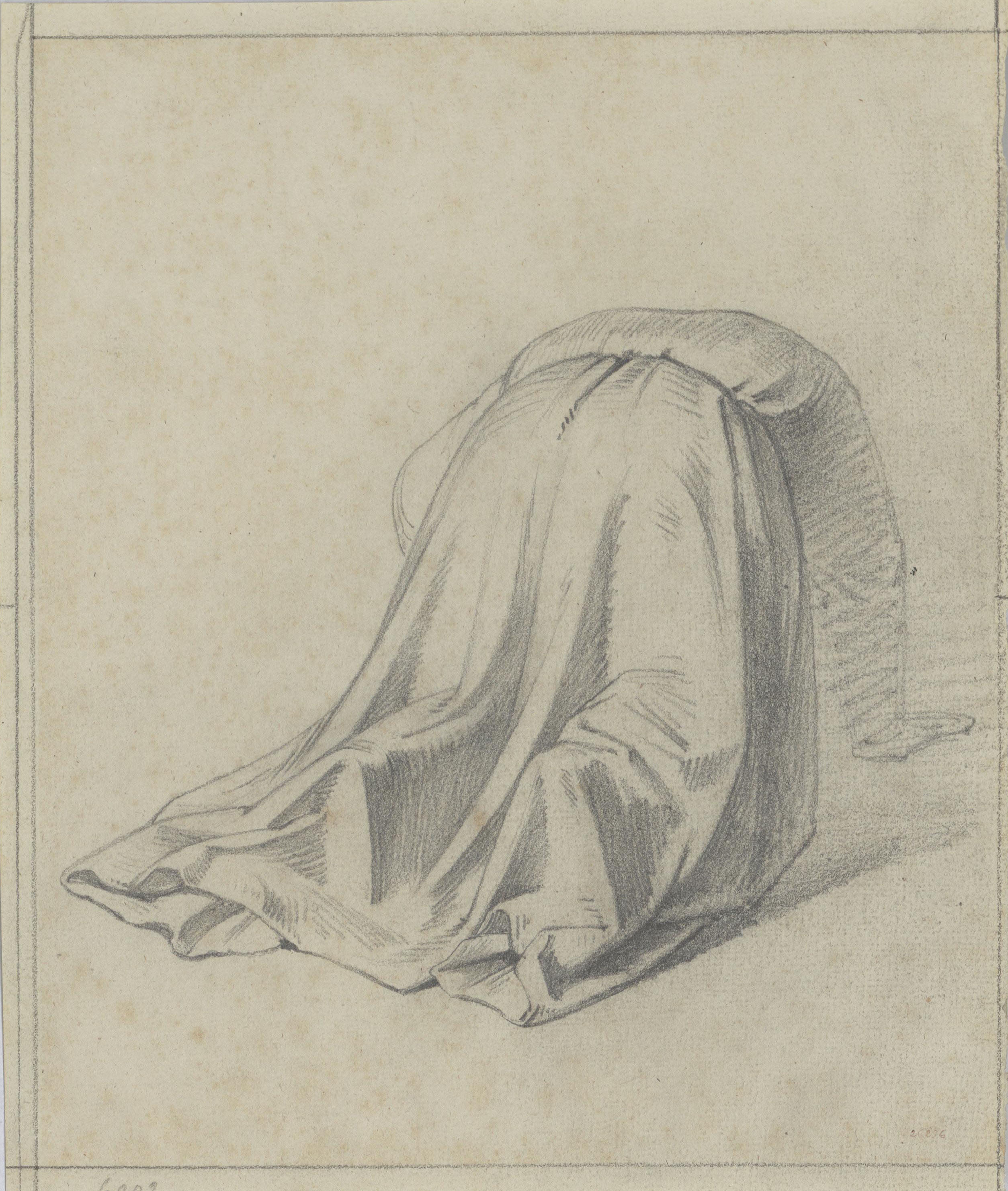 image for: Claudi Lorenzale - Estudi de frare agenollat per al quadre «Mort del rei Pere III a Vilafranca» - Cap a 1870
