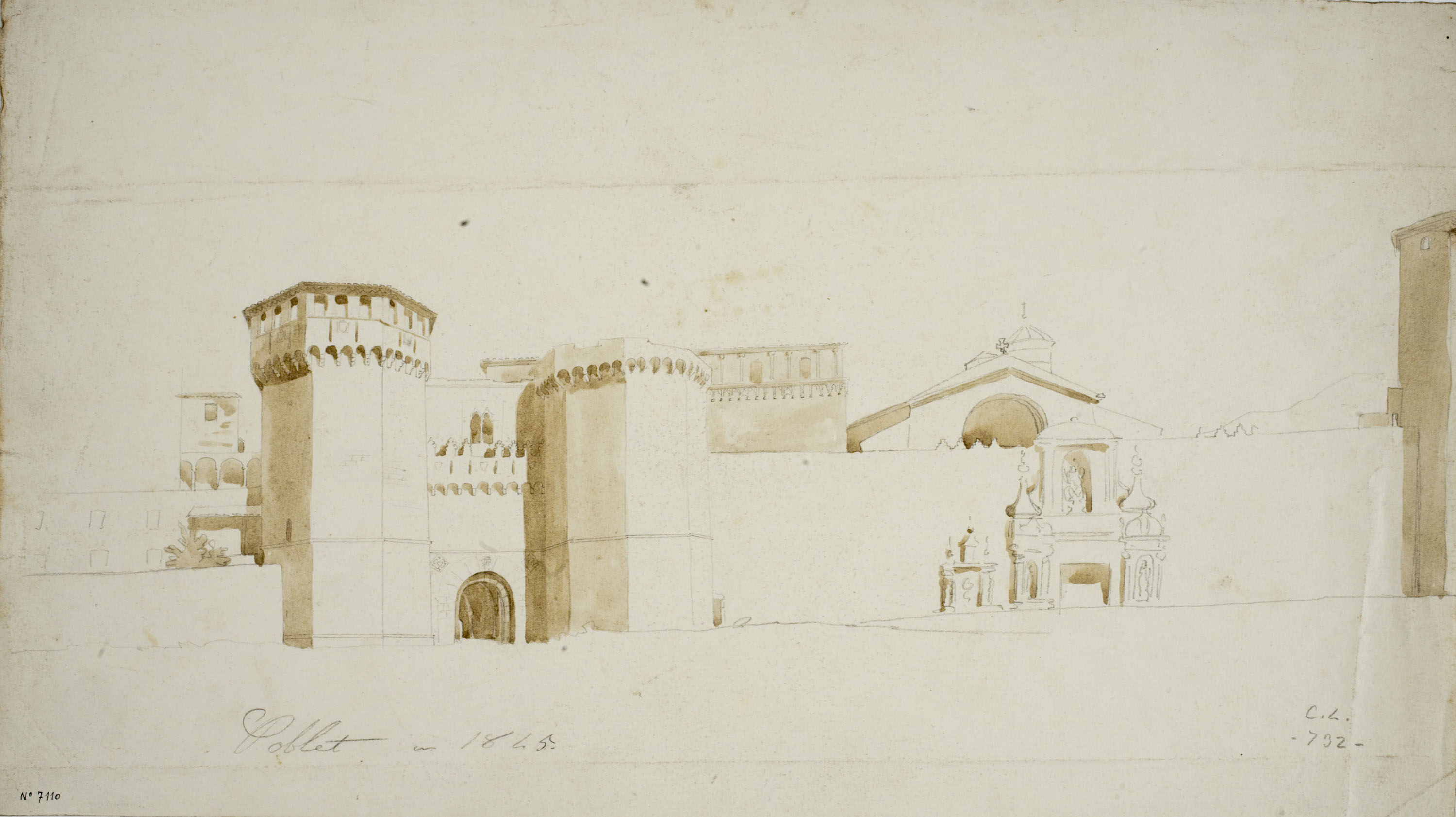 image for: Claudi Lorenzale - Monestir de Poblet - 1845