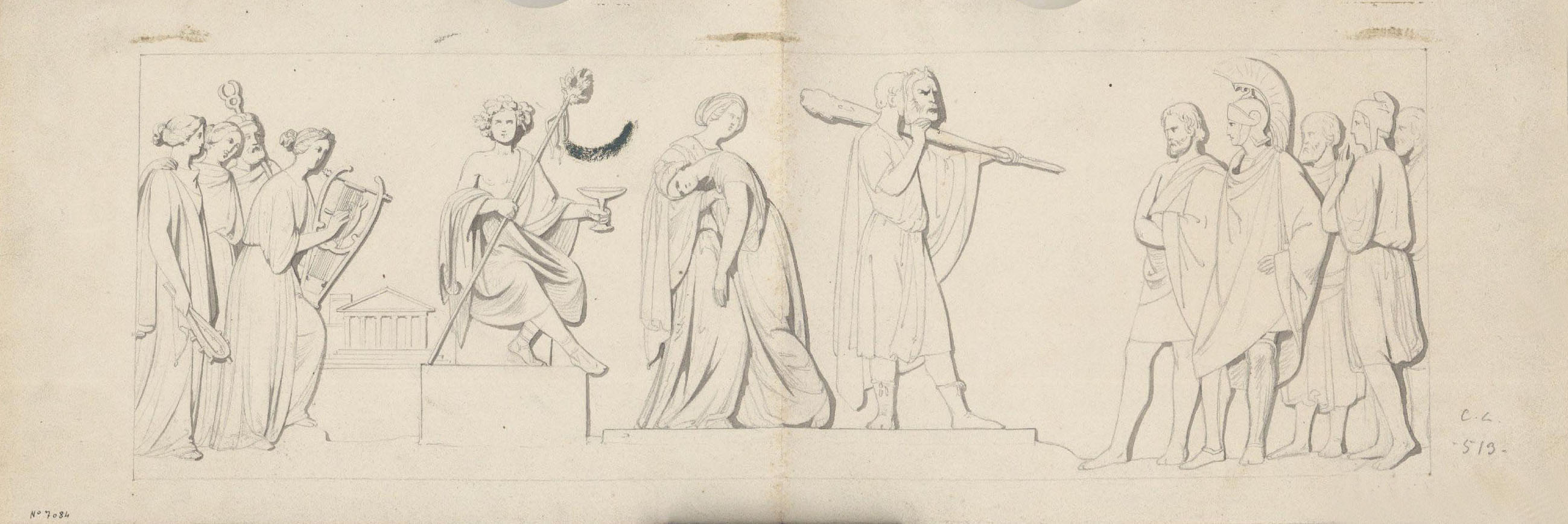 image for: Claudi Lorenzale - Fris de la Música, la Tragèdia i la Comèdia - Cap a 1850-1860