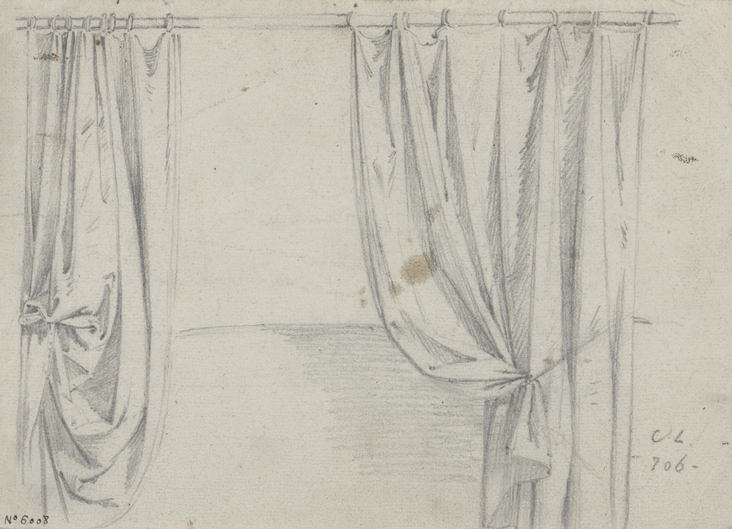 image for: Claudi Lorenzale - Estudi de cortinatges - Cap a 1850-1870