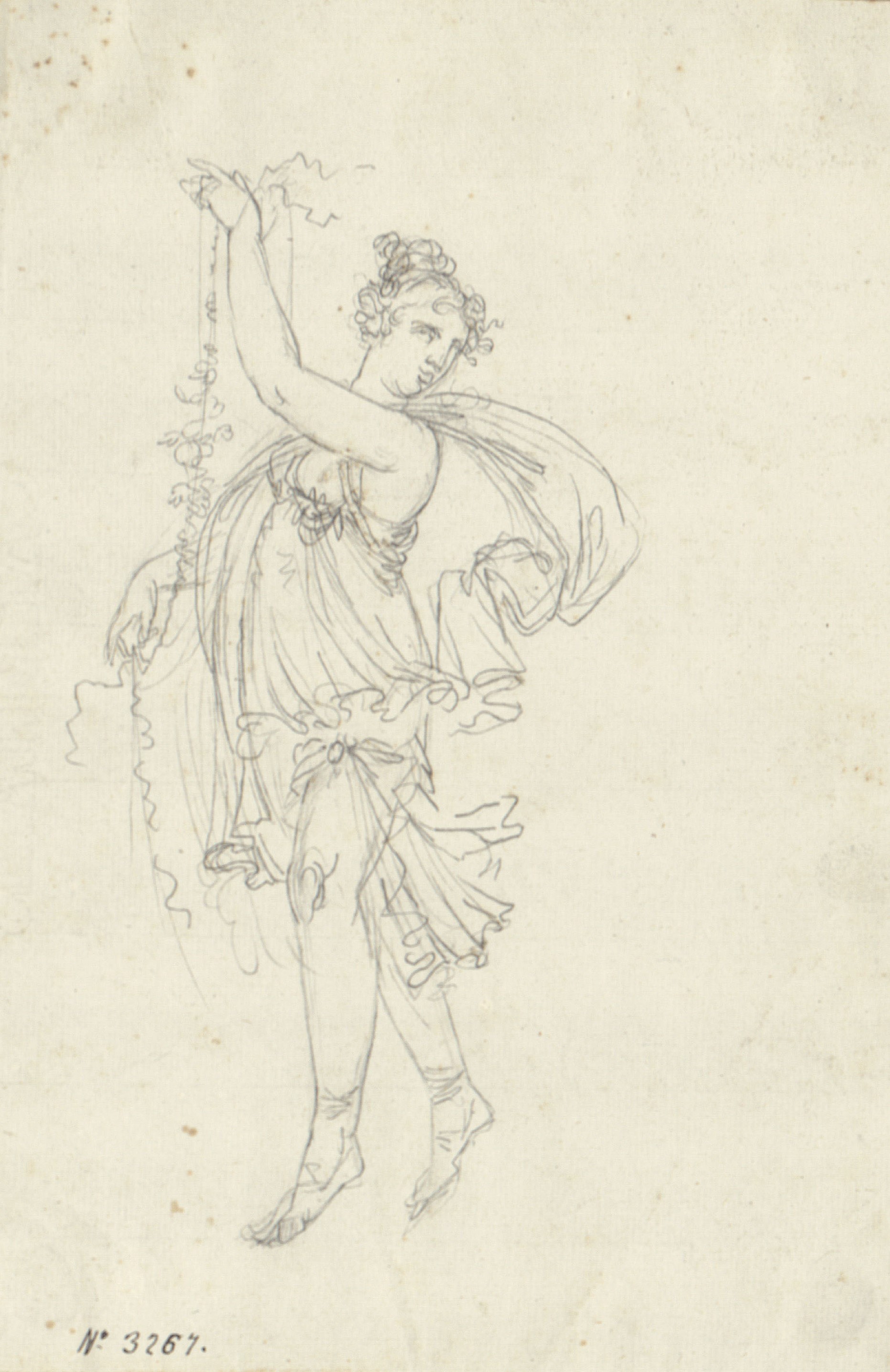 image for: Pau Rigalt - Figura al·legòrica (Decoració de l'antic Palau Castell de Pons) - Cap a 1830
