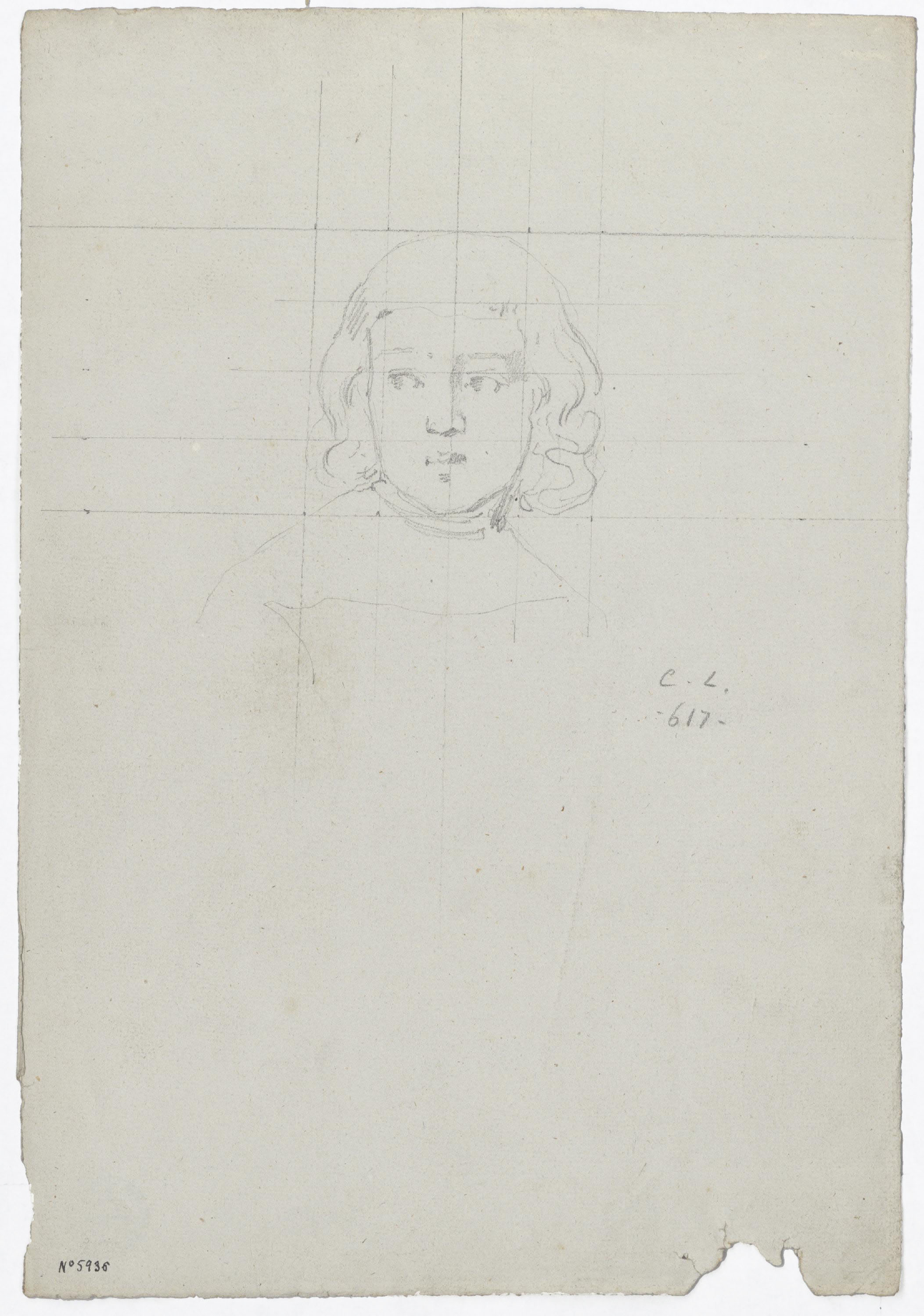 image for: Claudi Lorenzale - Estudi de cap de nen - Cap a 1850-1870