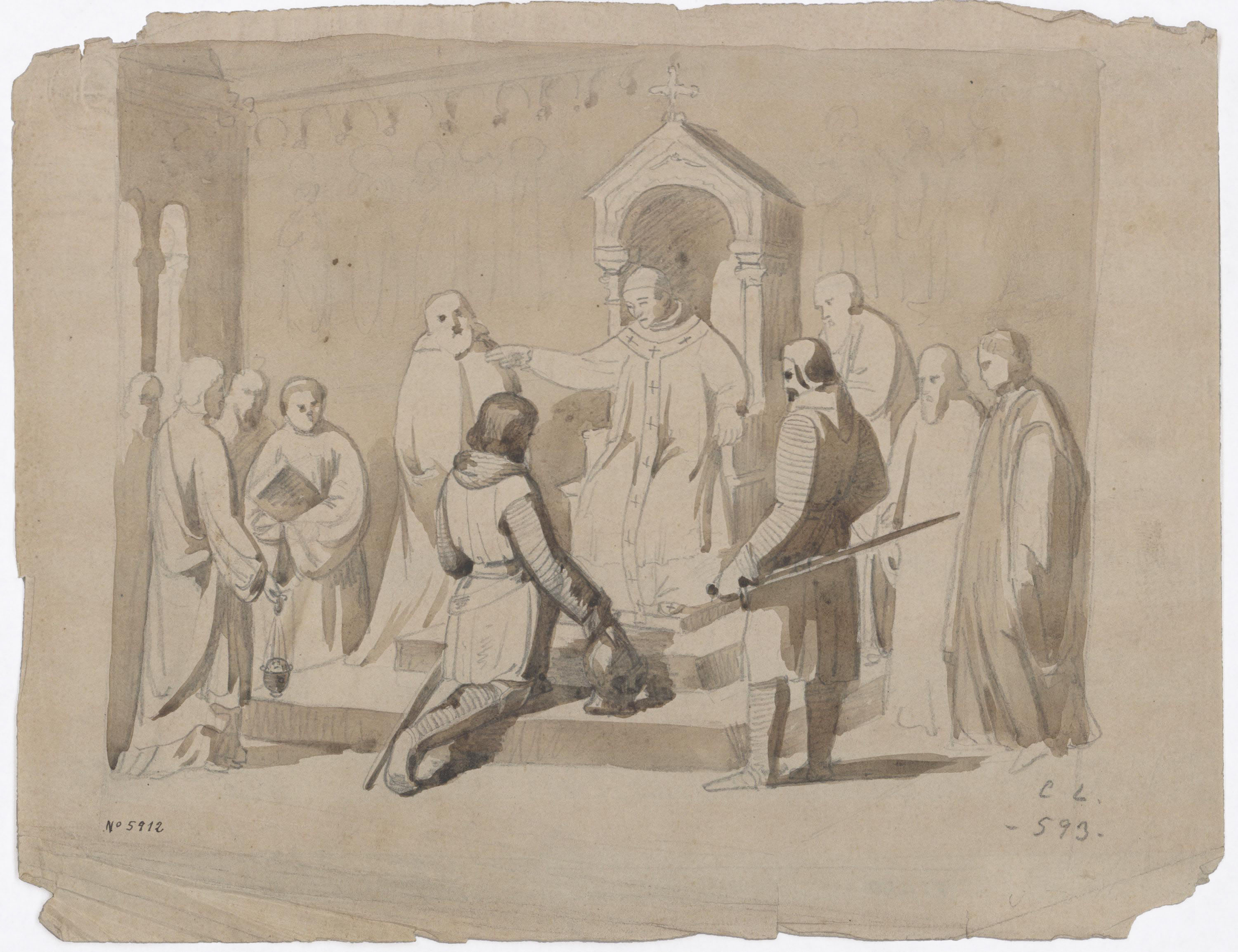 image for: Claudi Lorenzale - Episodi del Cantar del Mio Cid - Cap a 1840-1860