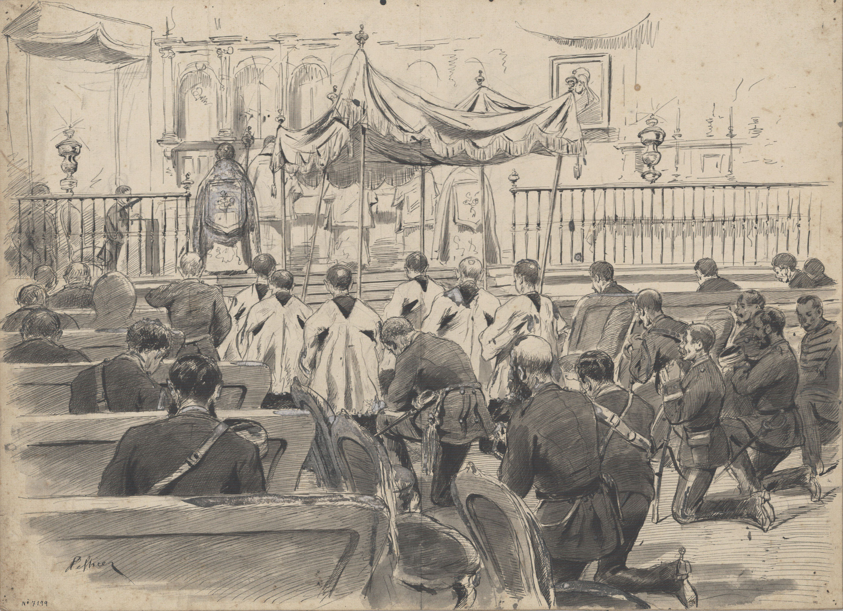 image for: Josep Lluís Pellicer - Missa amb oficials de l'exèrcit - Cap a 1872-1876