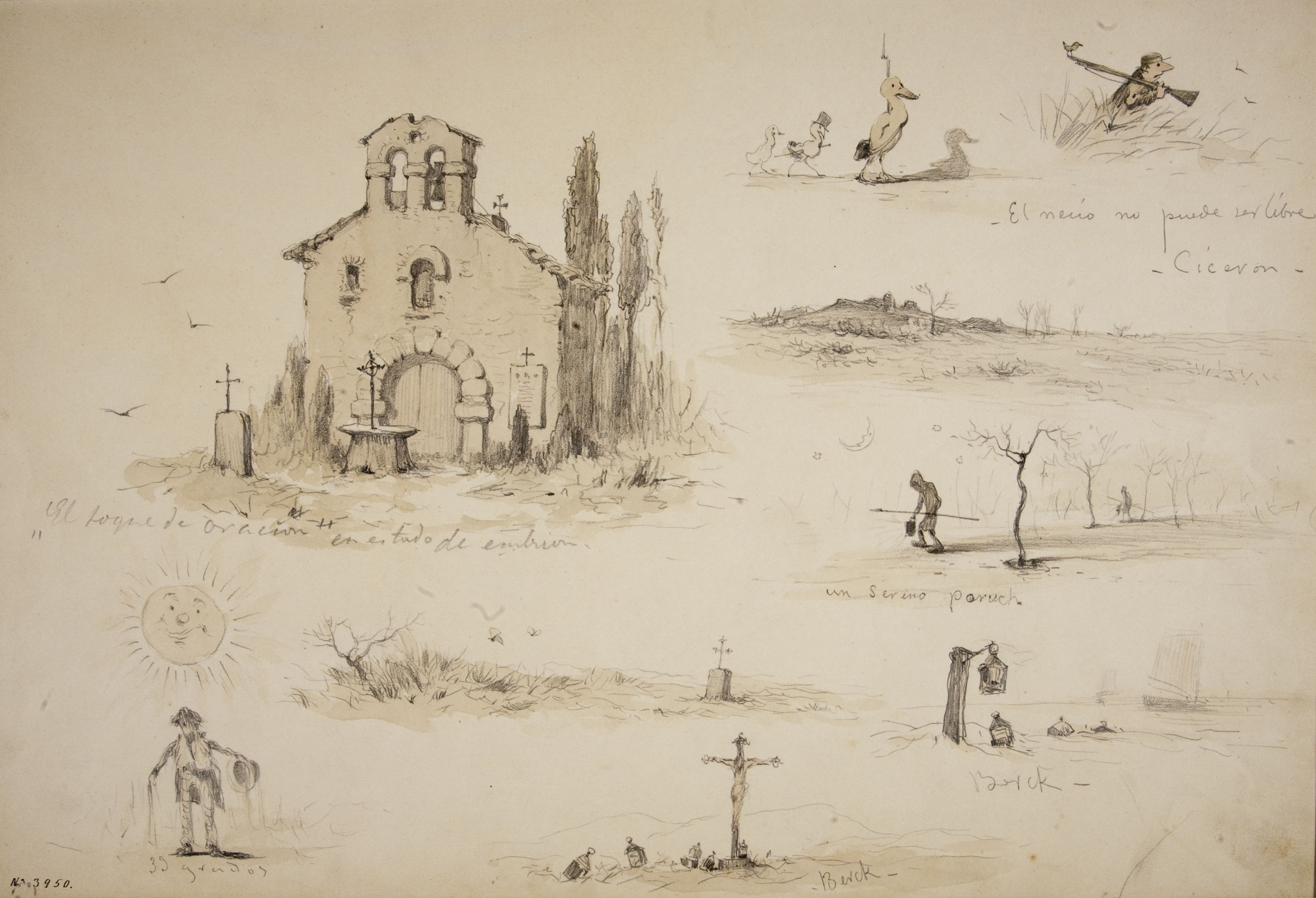 image for: Modest Urgell - El toque de oración en estado de embrión - Cap a 1876