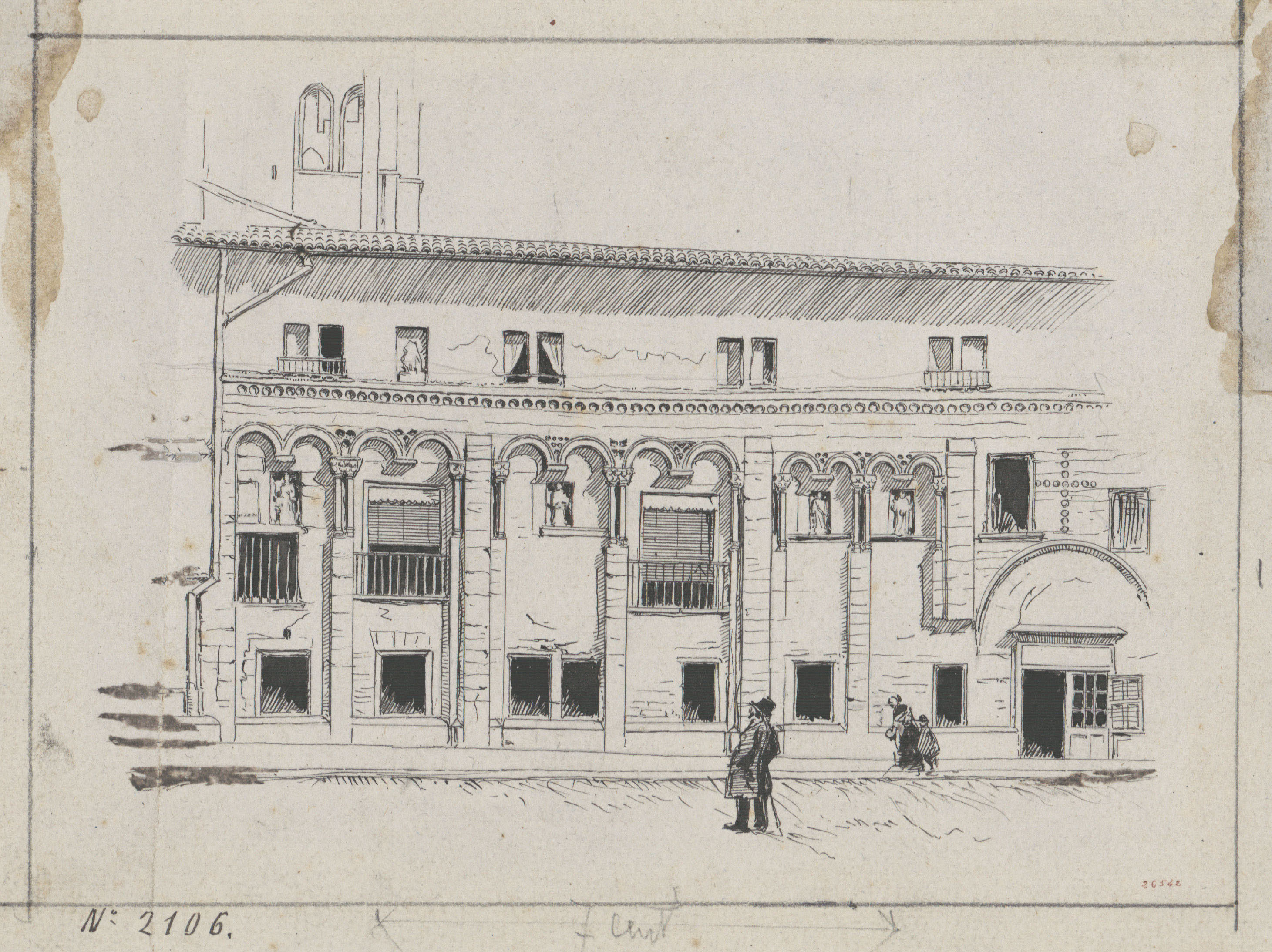 image for: Josep Lluís Pellicer - Edifici contigu a la catedral de Lió - Cap a 1889