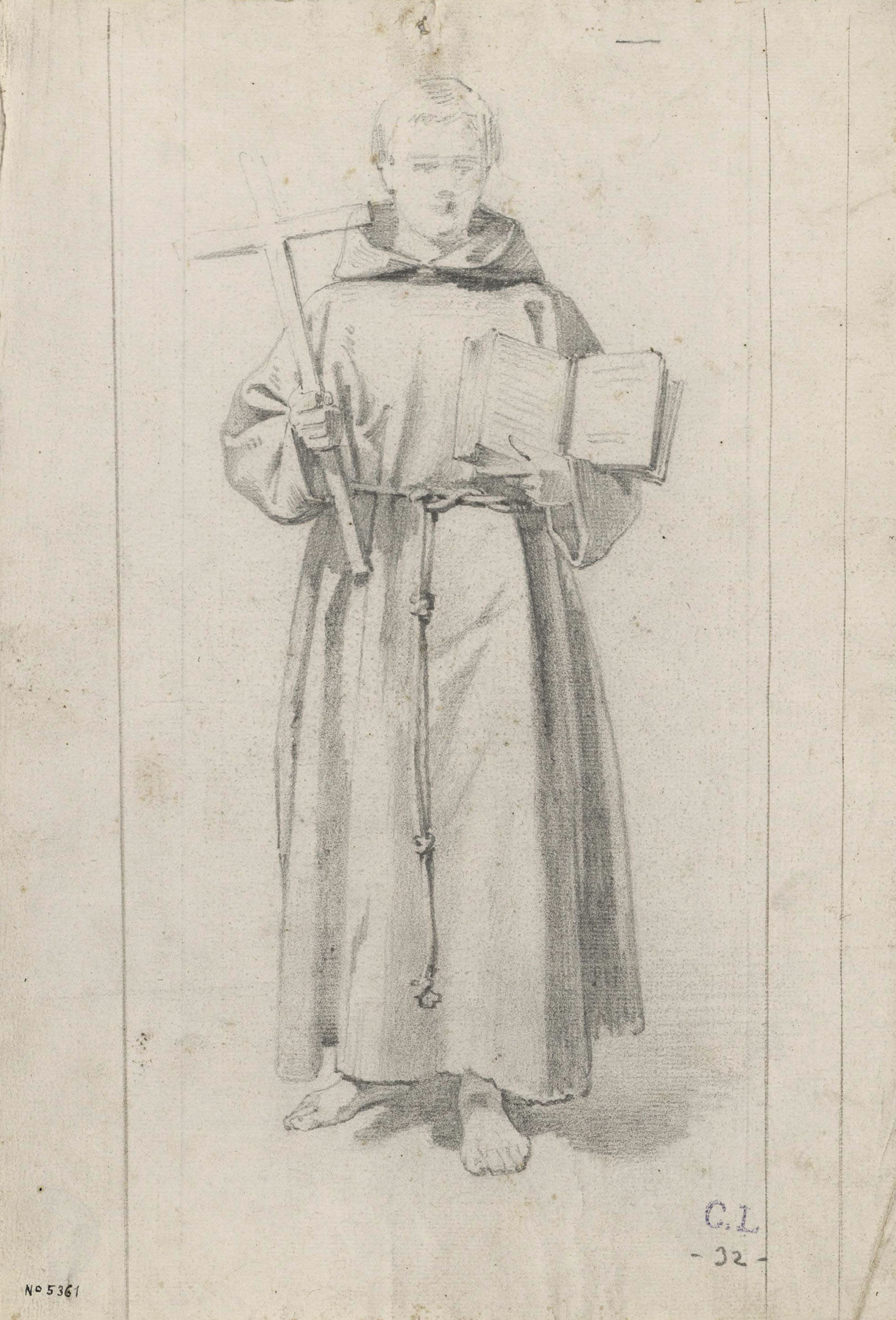 image for: Claudi Lorenzale - Frare franciscà - Cap a 1850-1870