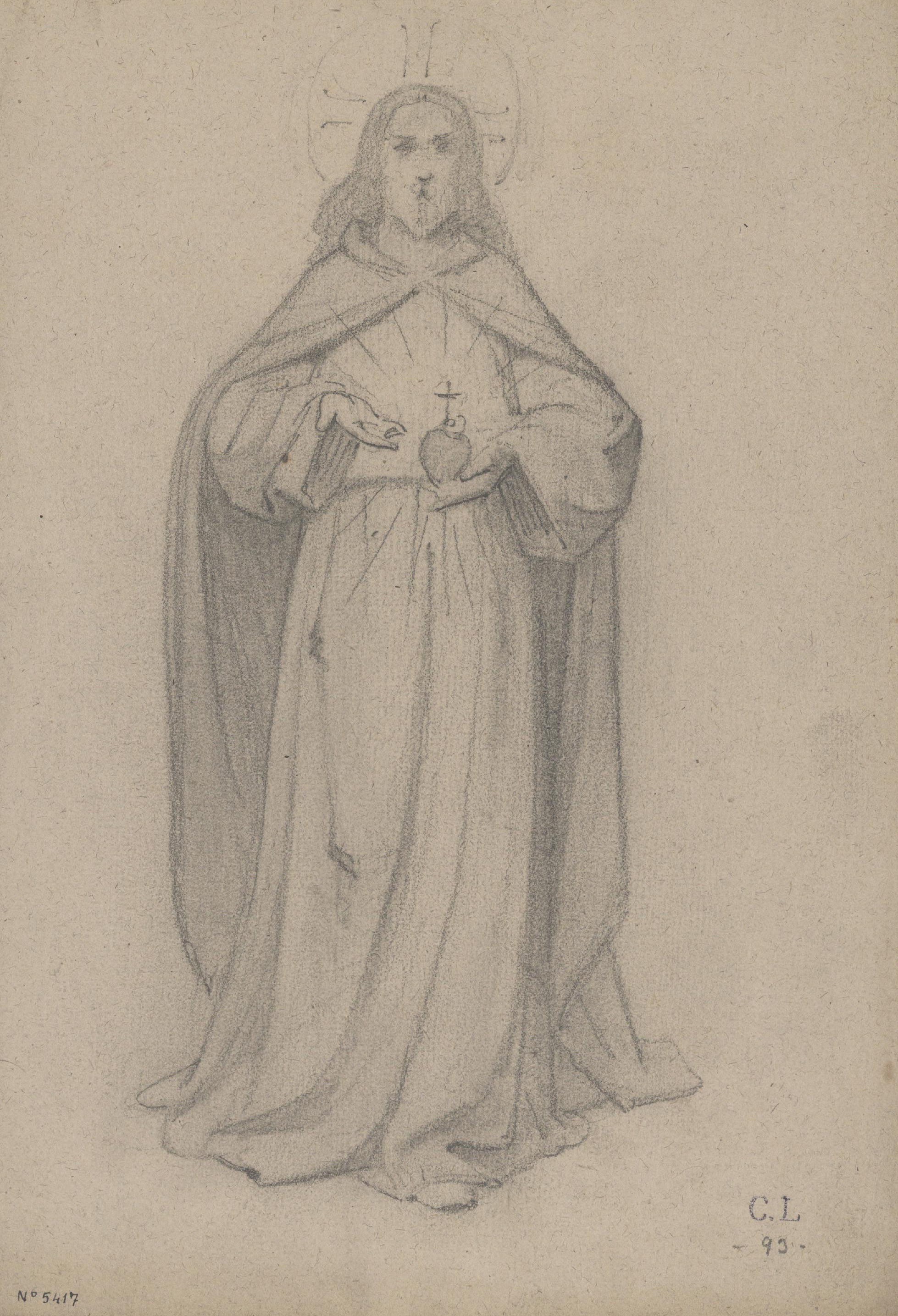 image for: Claudi Lorenzale - El Sagrat Cor de Jesús - Cap a 1850-1870