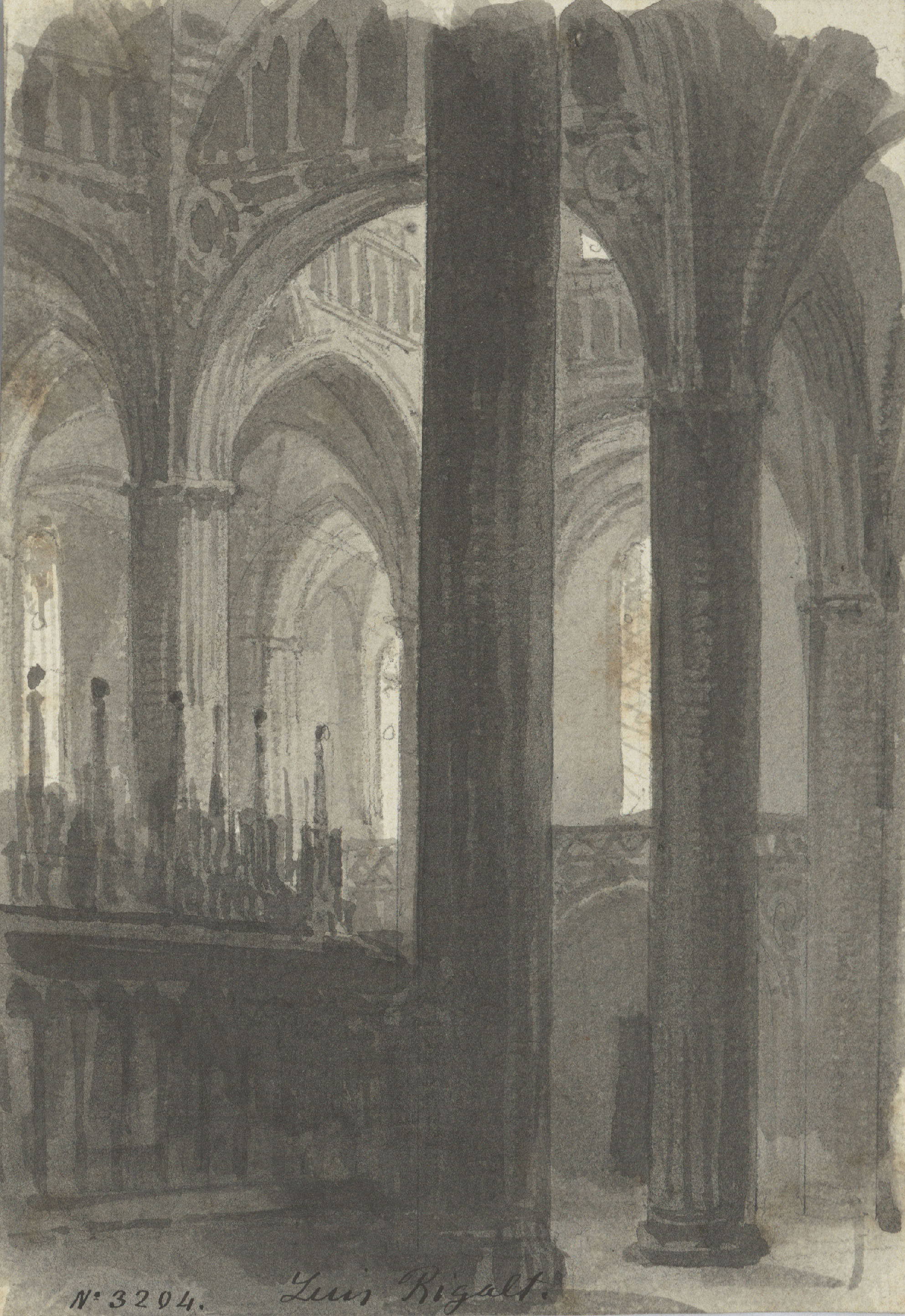 image for: Lluís Rigalt - Interior de la catedral de Barcelona - Cap a 1850-1860