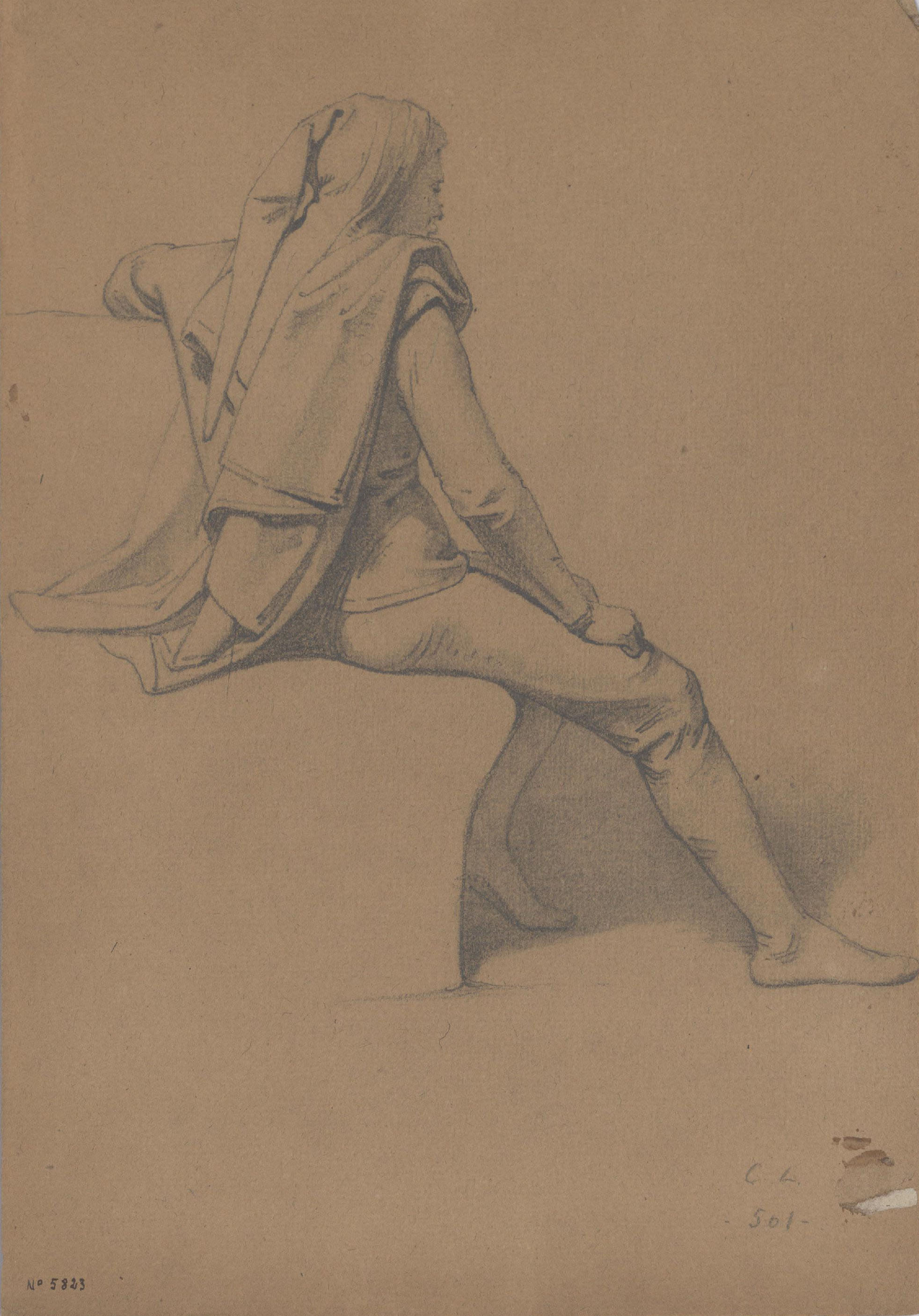 image for: Claudi Lorenzale - Joglar [?] assegut - Cap a 1850-1870