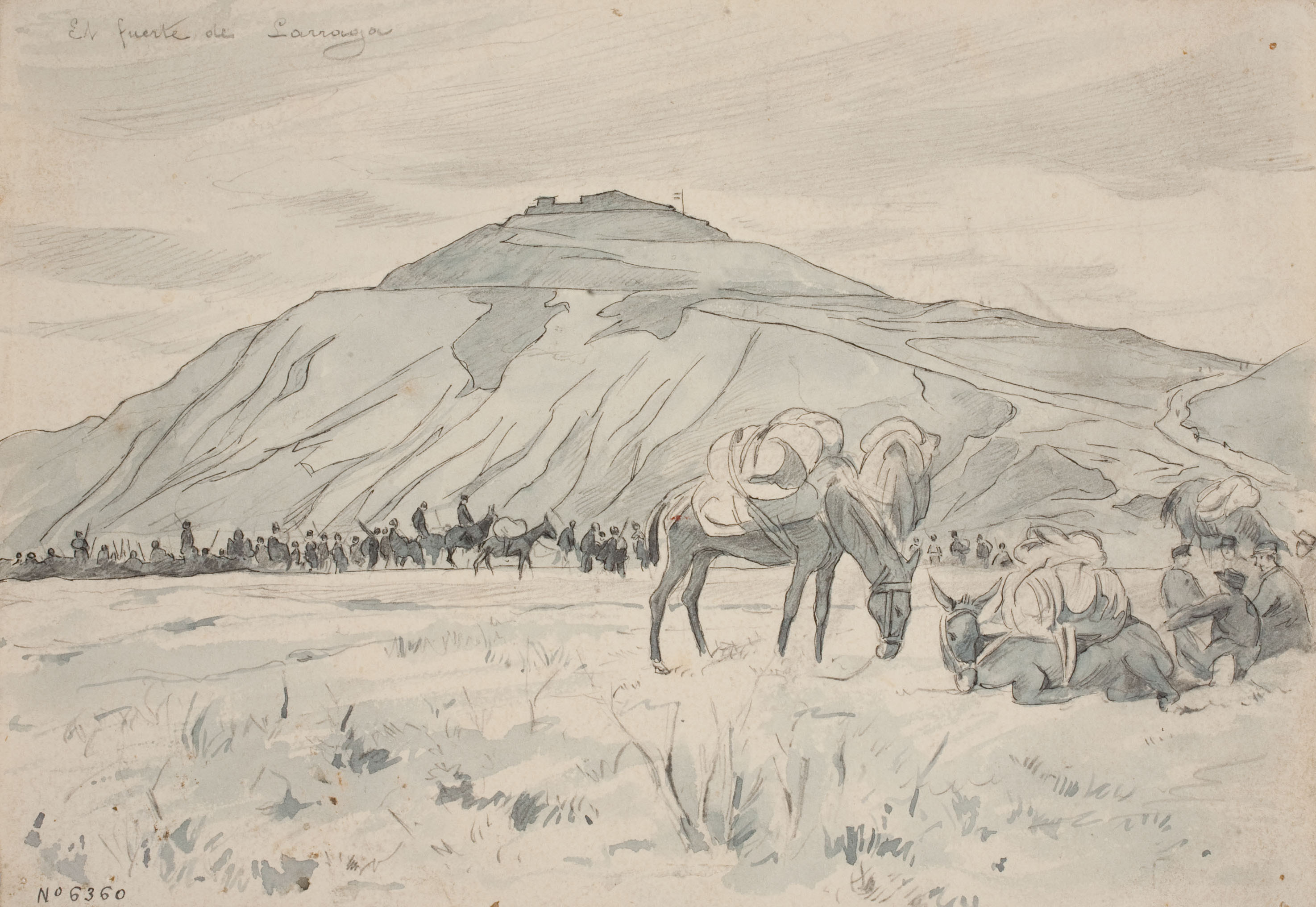 image for: Josep Lluís Pellicer - El fuerte de Larraga - 1875