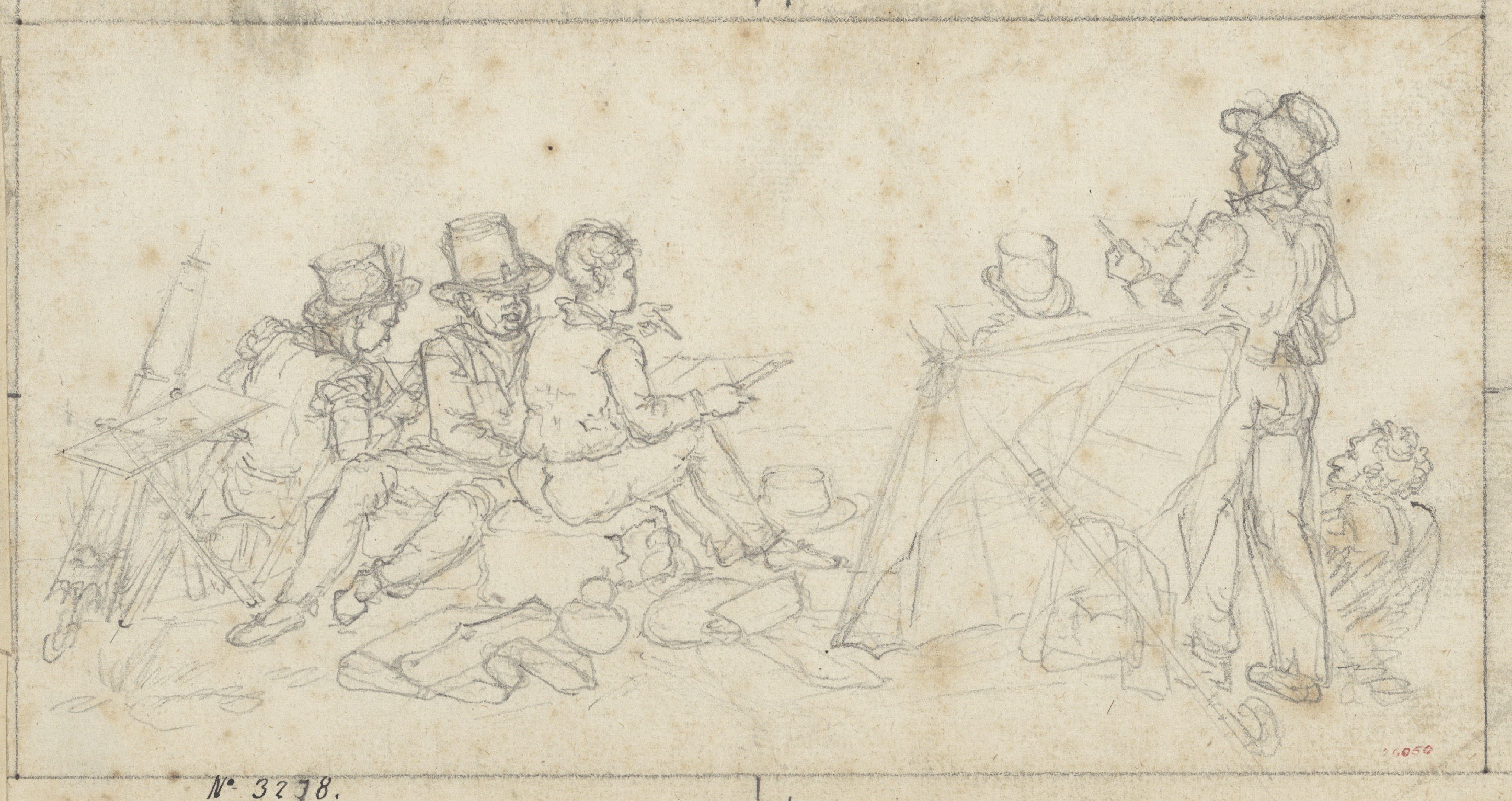 image for: Pau Rigalt - Grup de dibuixants i topògrafs - Cap a 1820-1830