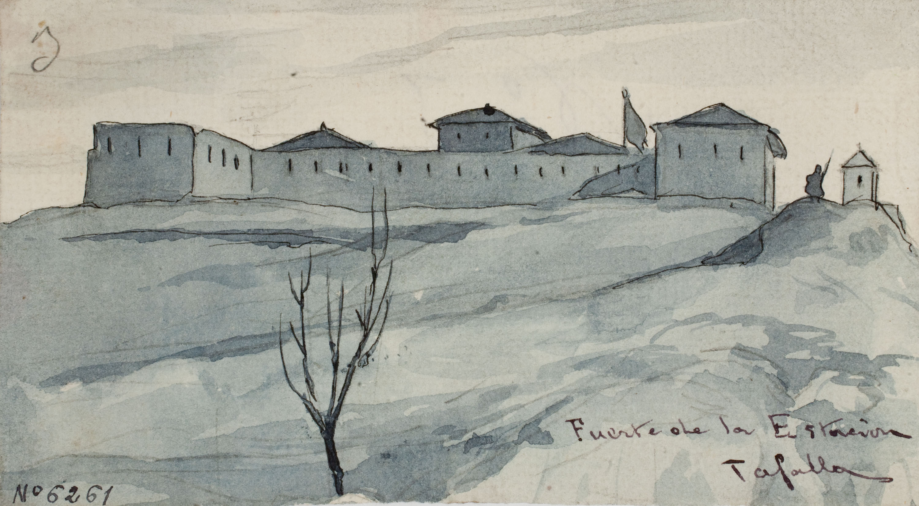 image for: Josep Lluís Pellicer - Fuerte de la estación, Tafalla - 1875