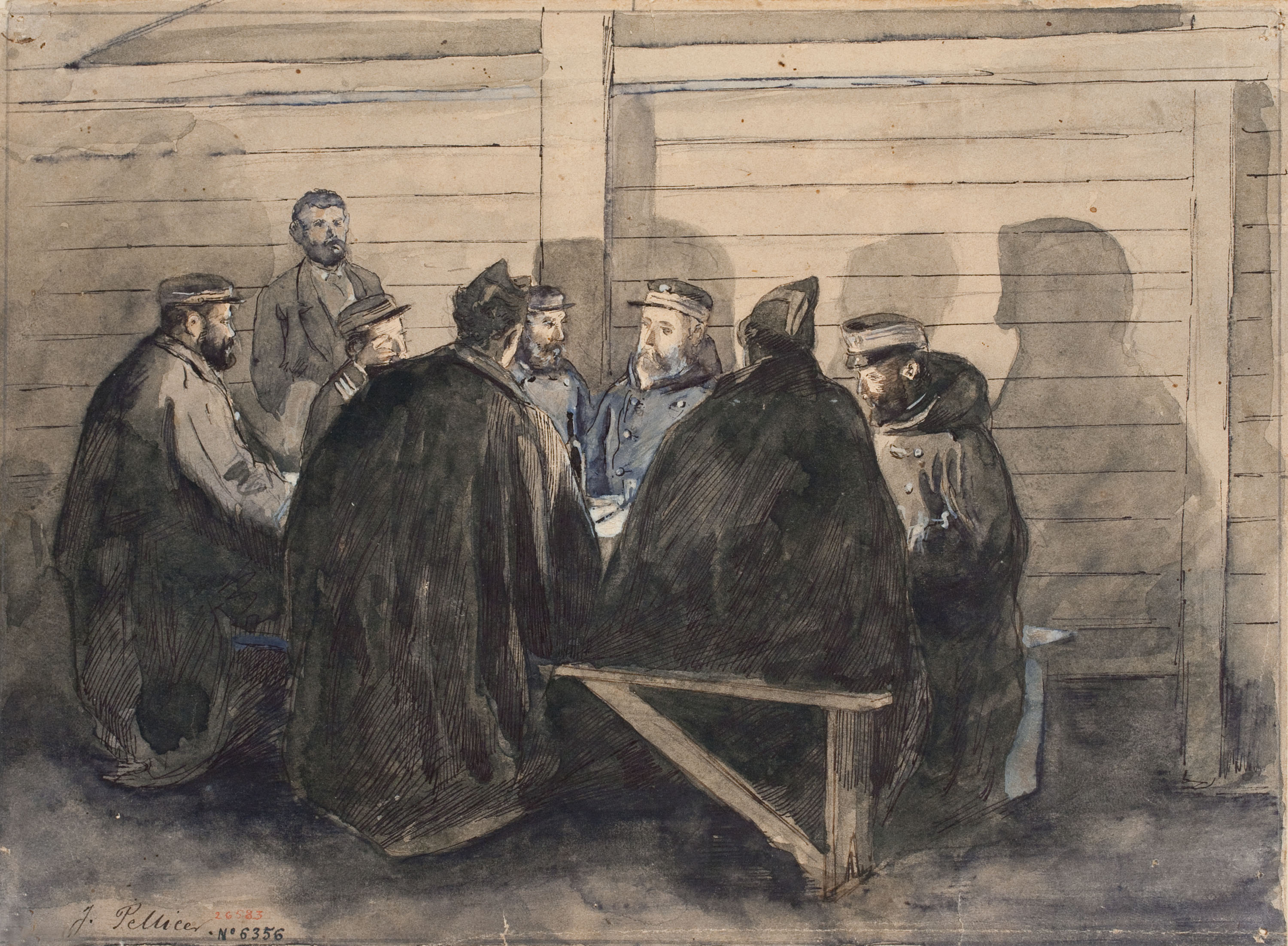 image for: Josep Lluís Pellicer - Monte Esquinza. El general Echevarría i el seu Estat major - 1875