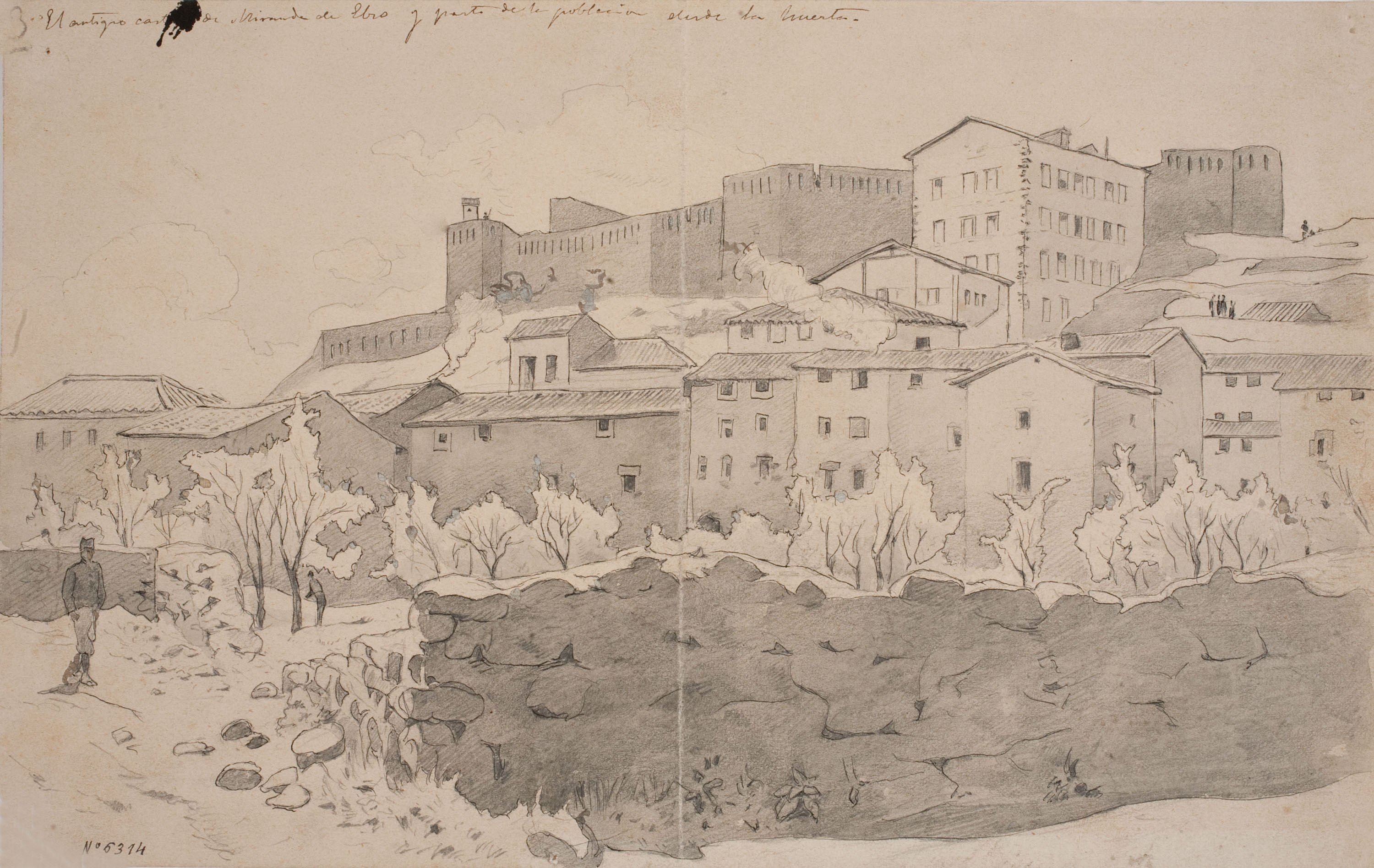 image for: Josep Lluís Pellicer - El antiguo castillo de Miranda de Ebro - 1875