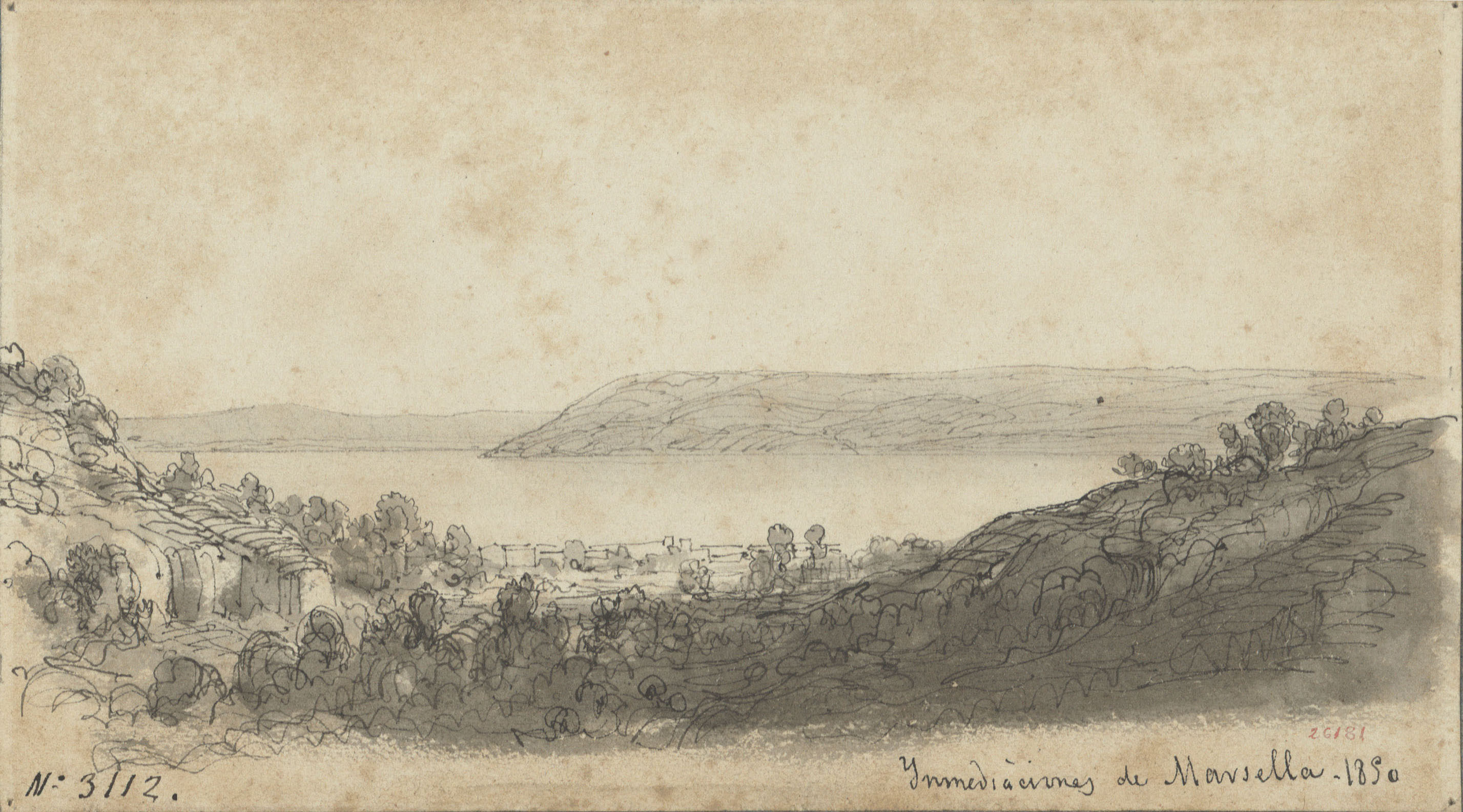 image for: Lluís Rigalt - Inmediaciones de Marsella - 1850