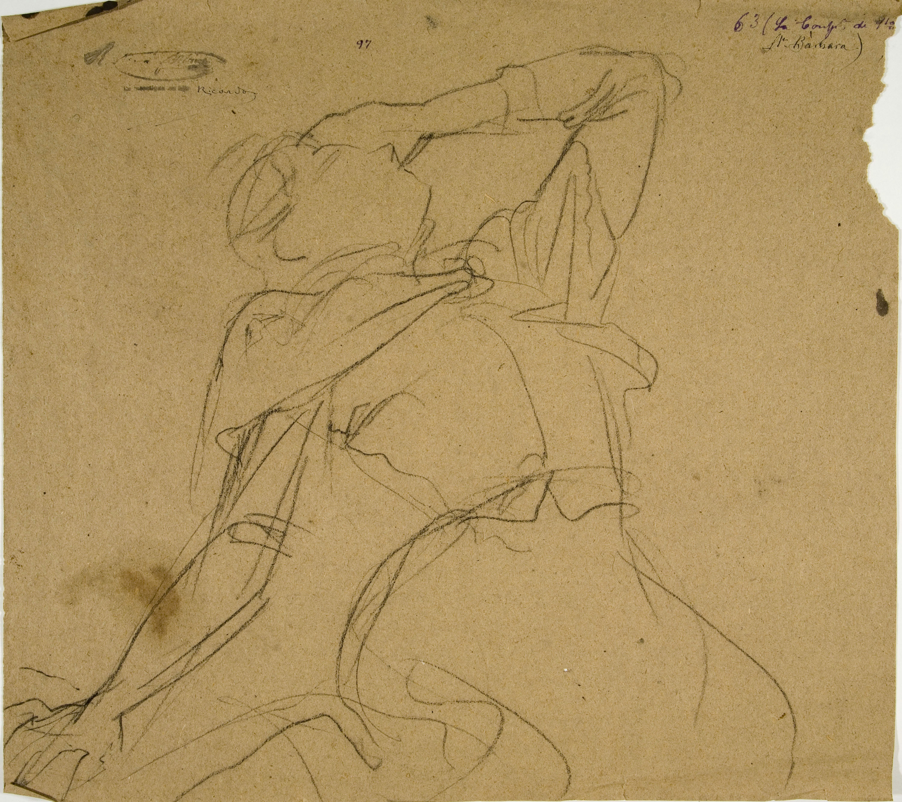 image for: Ramon Martí i Alsina - Estudi per al quadre ««La Companyia de Santa Bàrbara»» - Cap a 1891