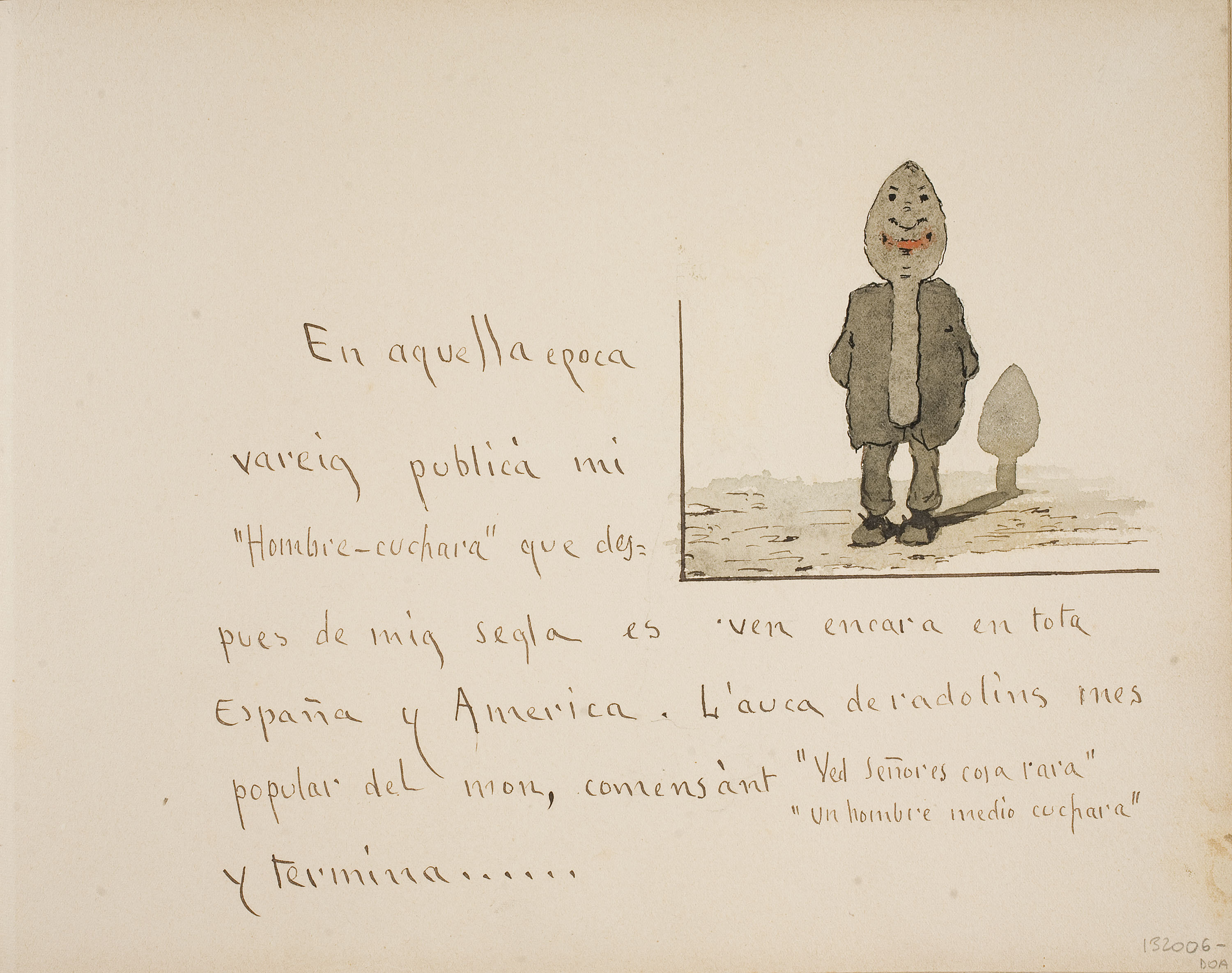 Modest Urgell - El hombre cuchara (anvers) / El «casero» (revers) - 1918 image for: Modest Urgell - El hombre cuchara (anvers) / El «casero» (revers) - 1918