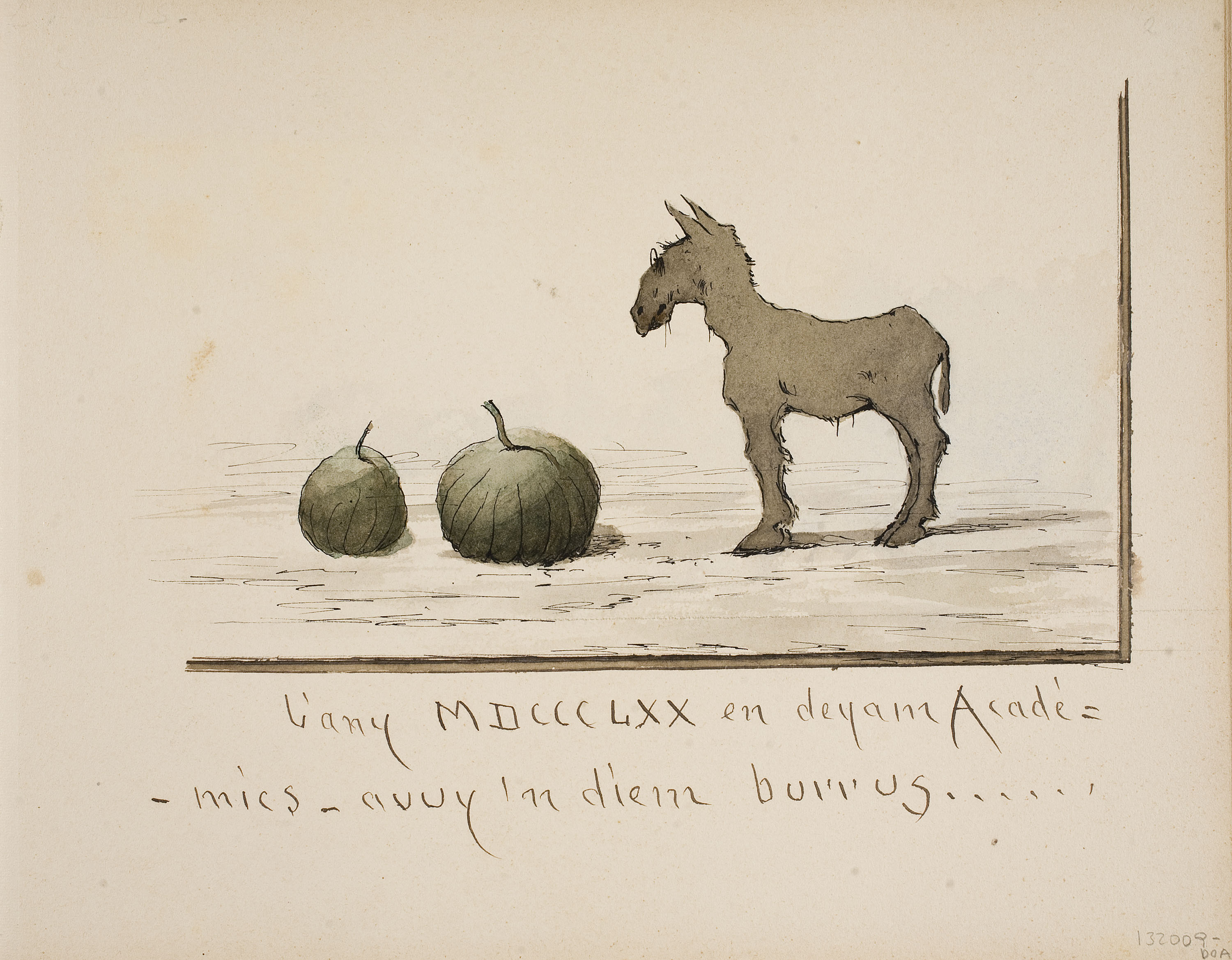 image for: Modest Urgell - L'any MDCCCLXX en deyam Acadèmics - avuy'n diem burrus... (anvers) / Cementiri (revers) - 1918