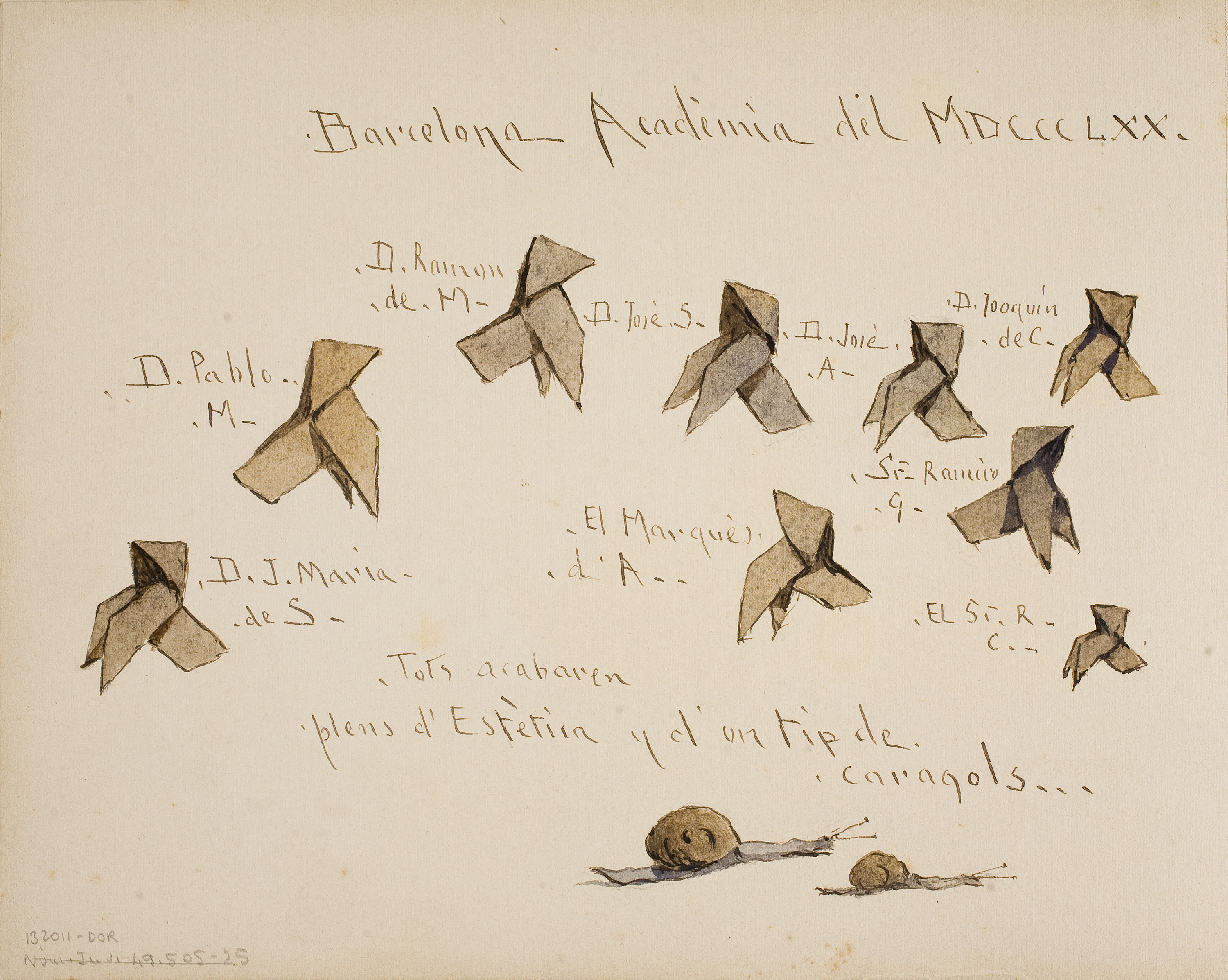 image for: Modest Urgell - El hombre cuchara (anvers) / Barcelona Acadèmia del MDCCCLXX (revers) - 1918 [1]