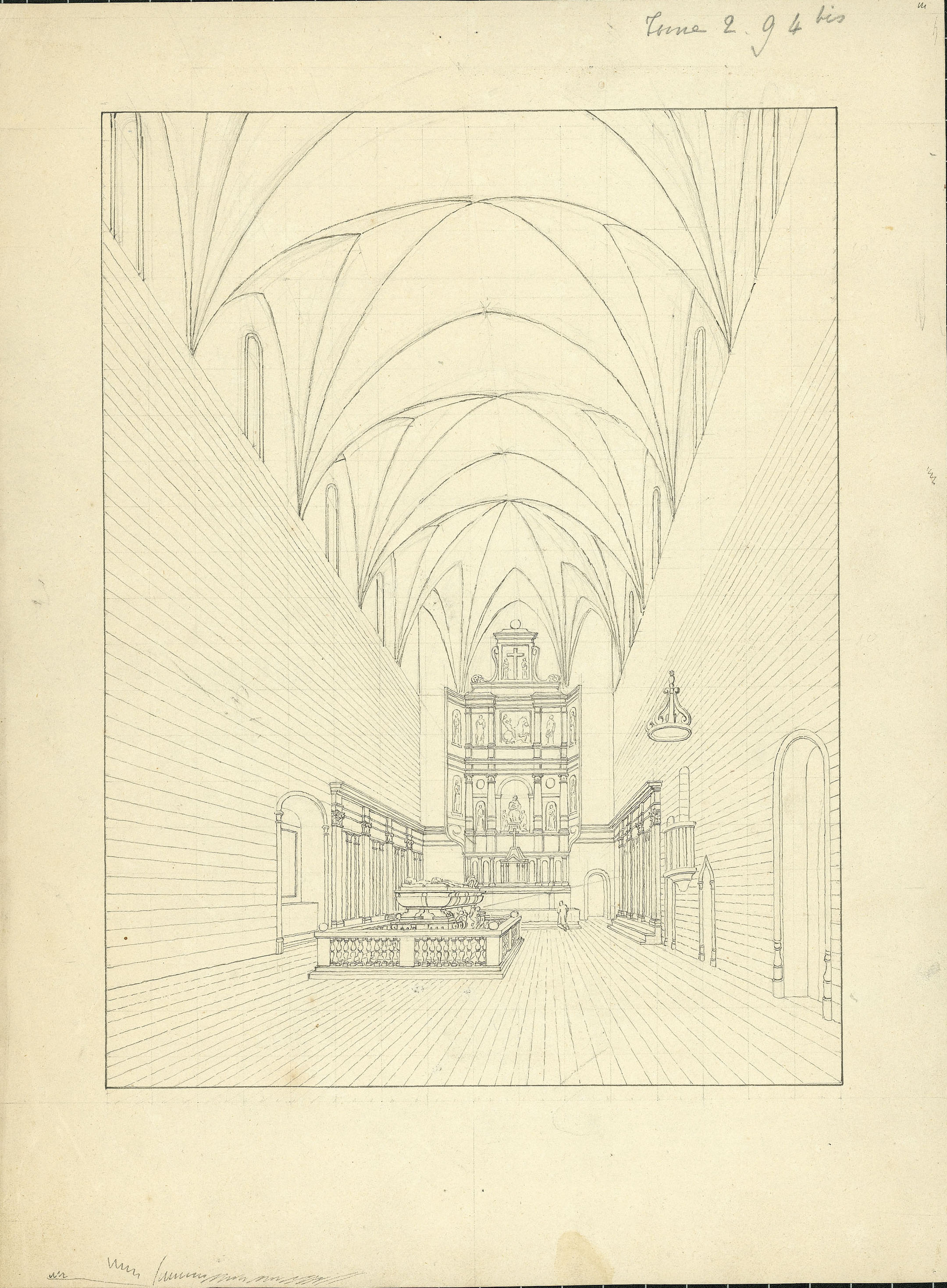 image for: Jacques Moulinier - Interior de l'església dels pares Dominics a València - Cap a 1801-1803