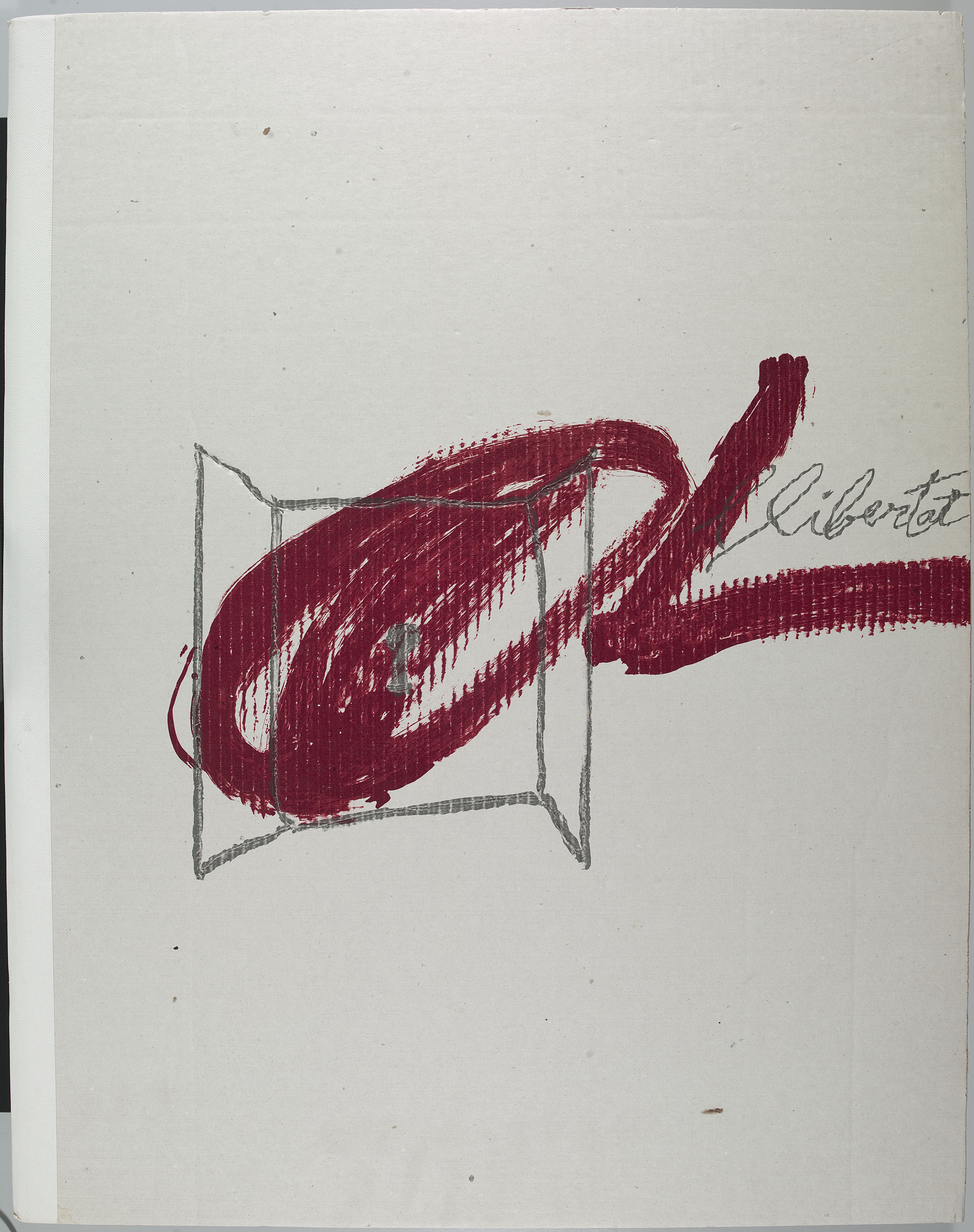 image for: Antoni Tàpies - Manuscrit, plana amb les característiques del tiratge i set gravats editats amb motiu de la fundació de l'Arxiu del Partit Socialista Unificat de Catalunya (PSUC) - 1979