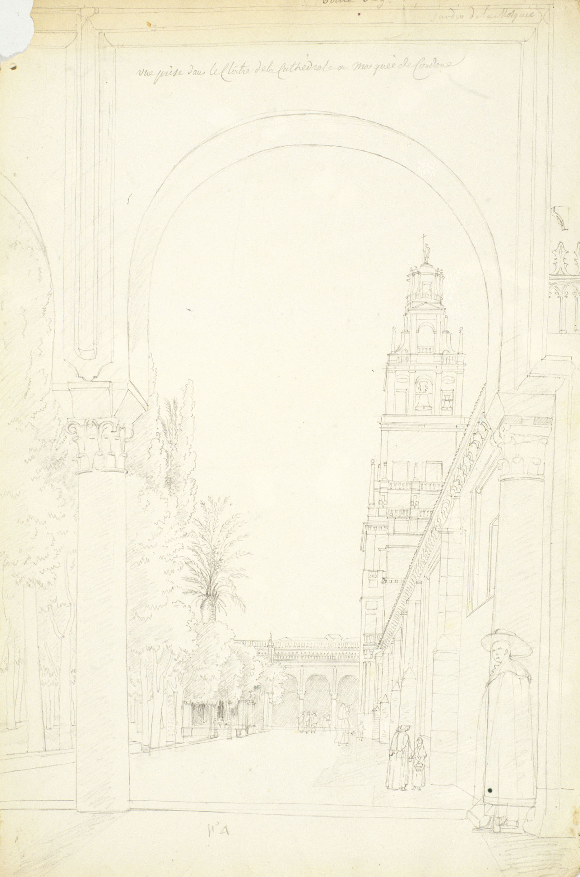 image for: François Ligier - Jardí i claustre de la mesquita de Còrdova - Cap a 1801-1803