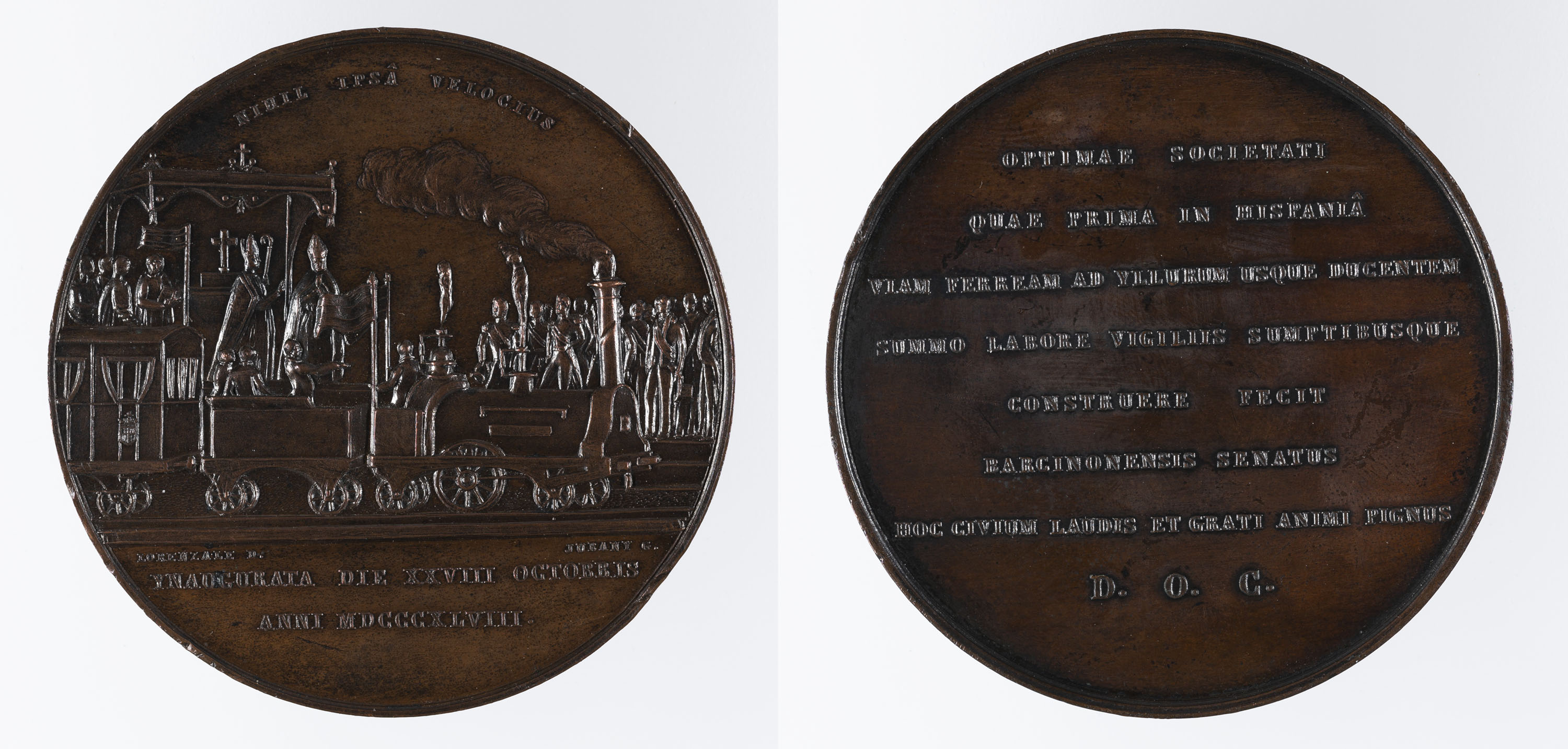 image for: Claudi Lorenzale - Inauguració de la línia de ferrocarril Barcelona-Mataró - 1848