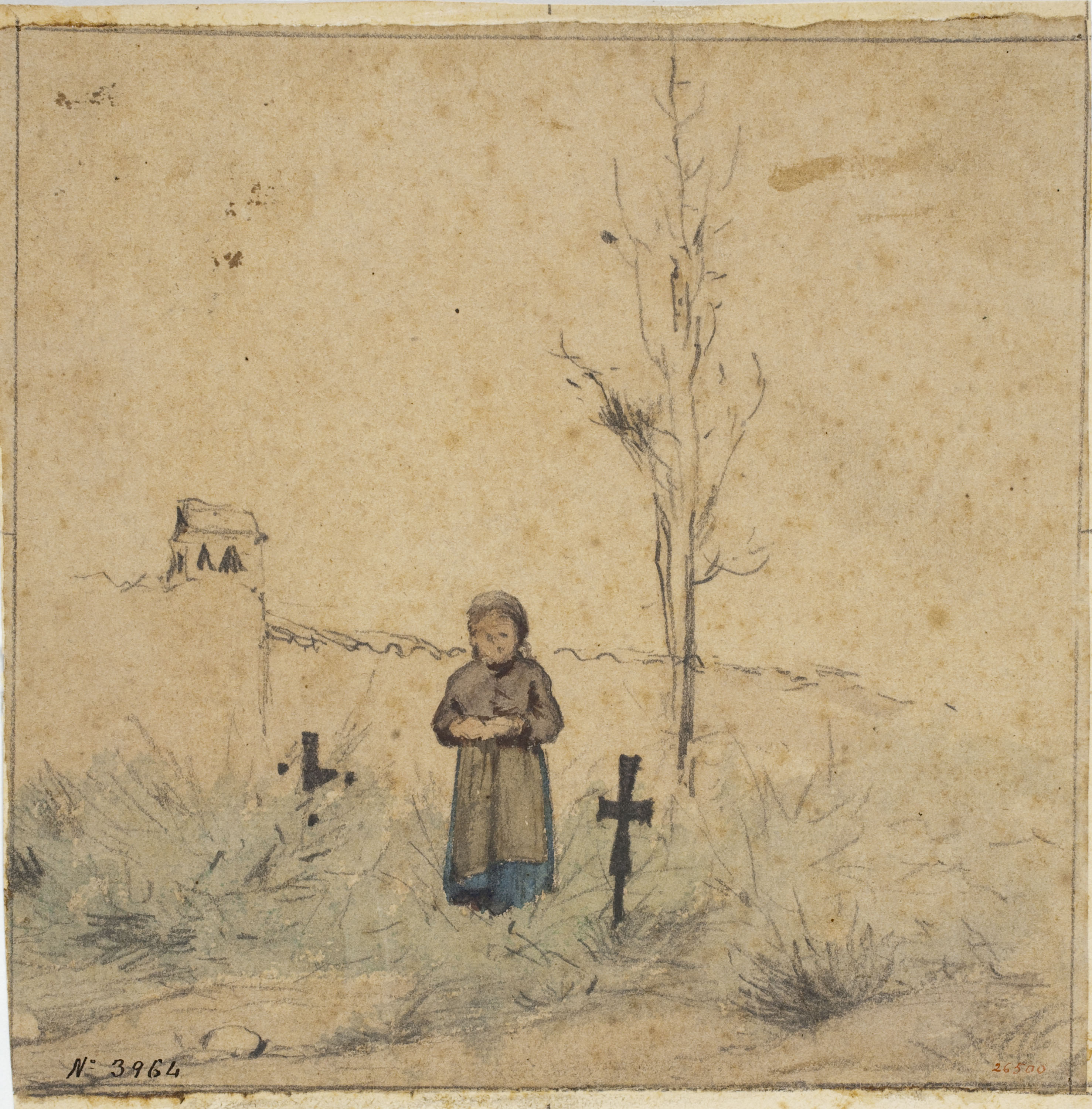 image for: Modest Urgell - Nena en un cementiri - Cap a 1880