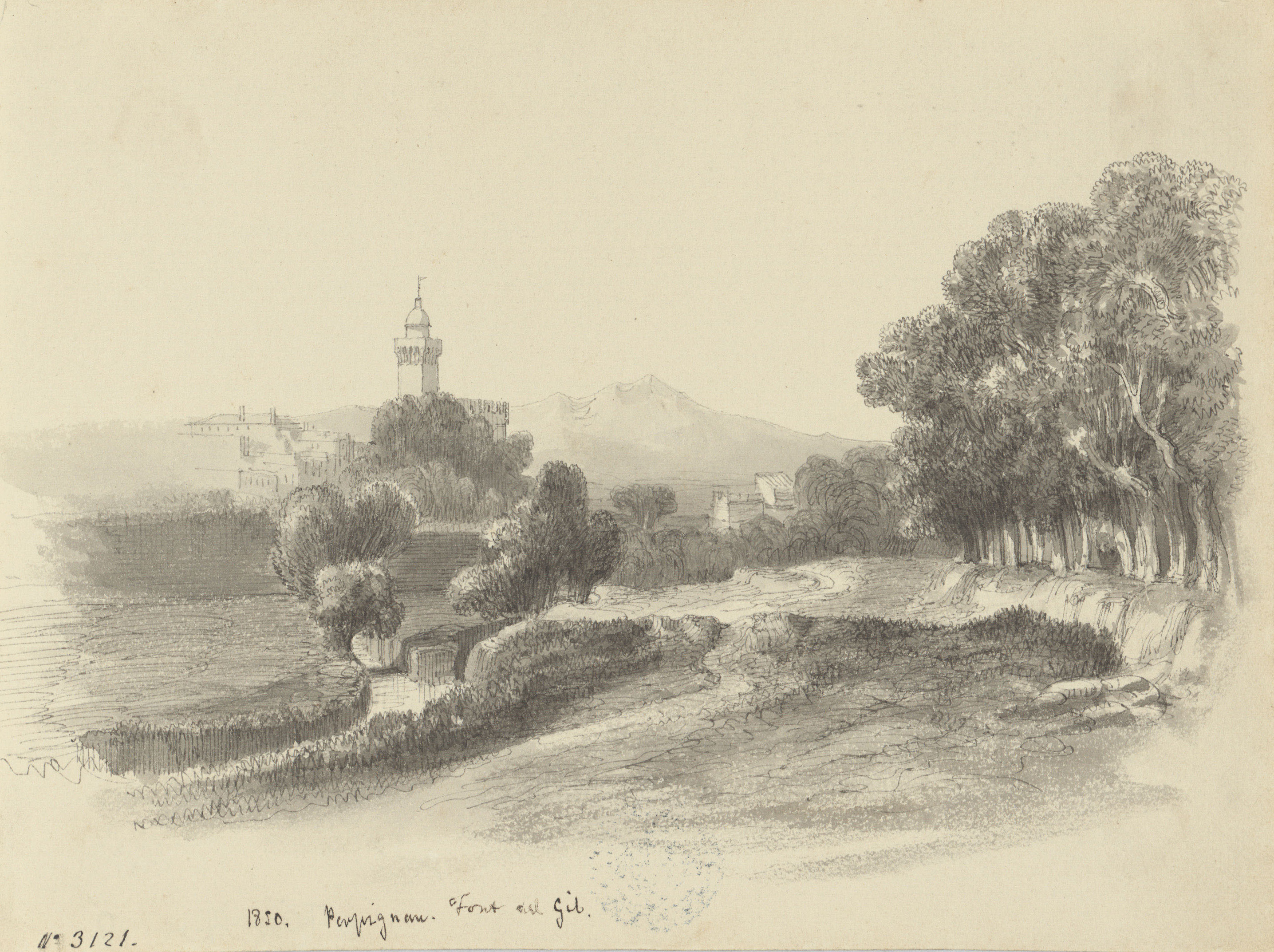 image for: Lluís Rigalt - Perpignan. Font del Gil - 1850