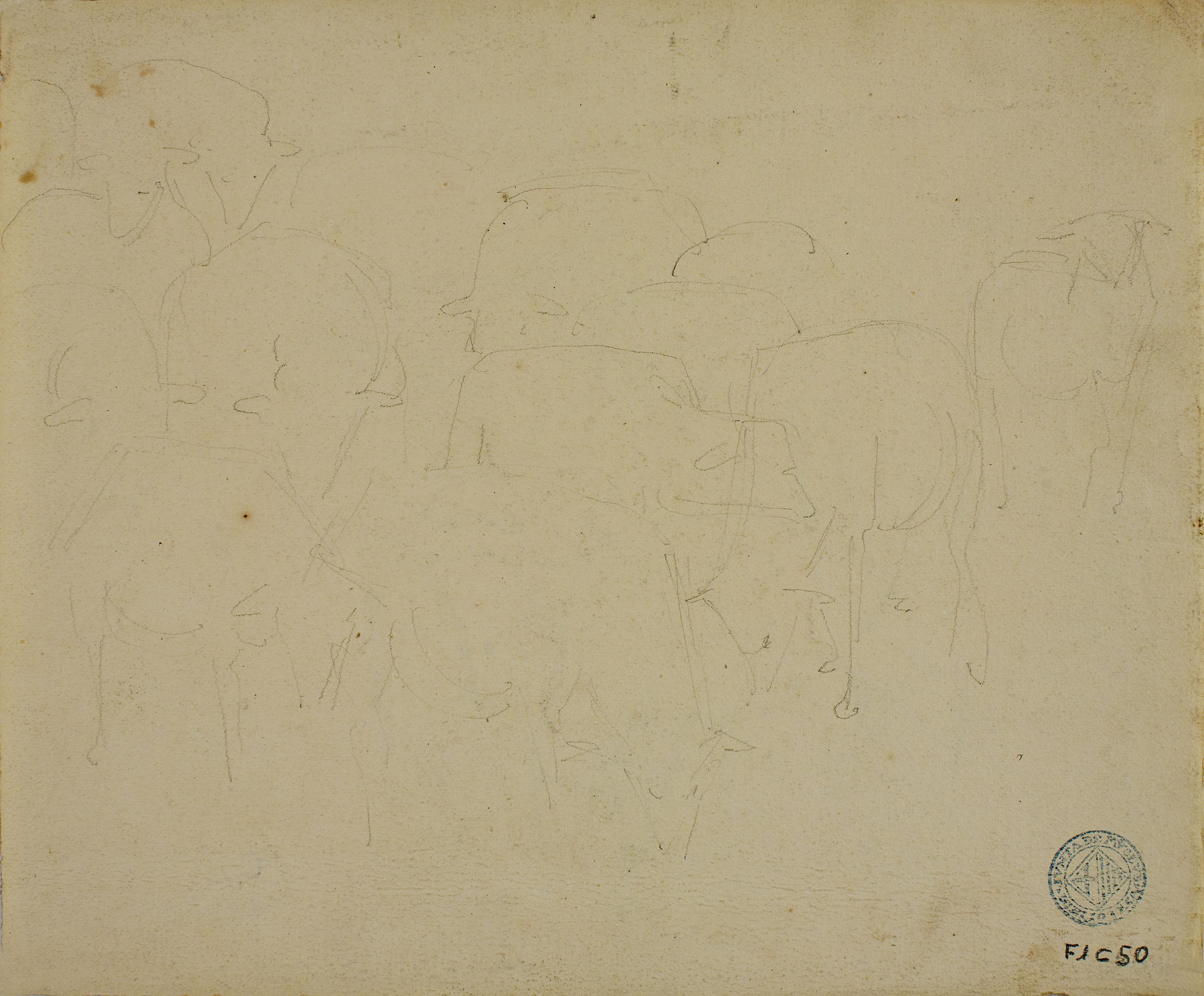 image for: Claudi Lorenzale - Ramat d'ovelles (anvers) / Apunt de ramat d'ovelles (revers) - Cap a 1850-1870 [1]