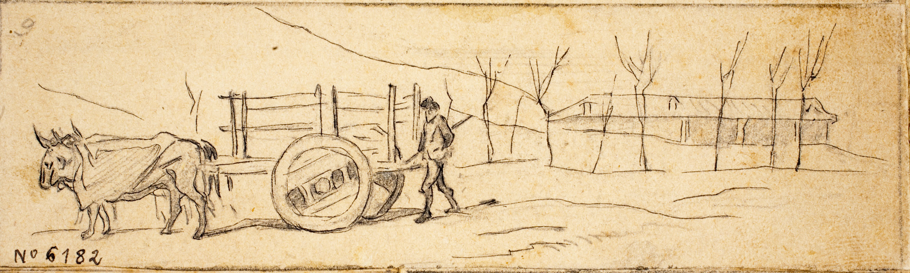 image for: Josep Lluís Pellicer - Parella de bous amb carretó - 1874