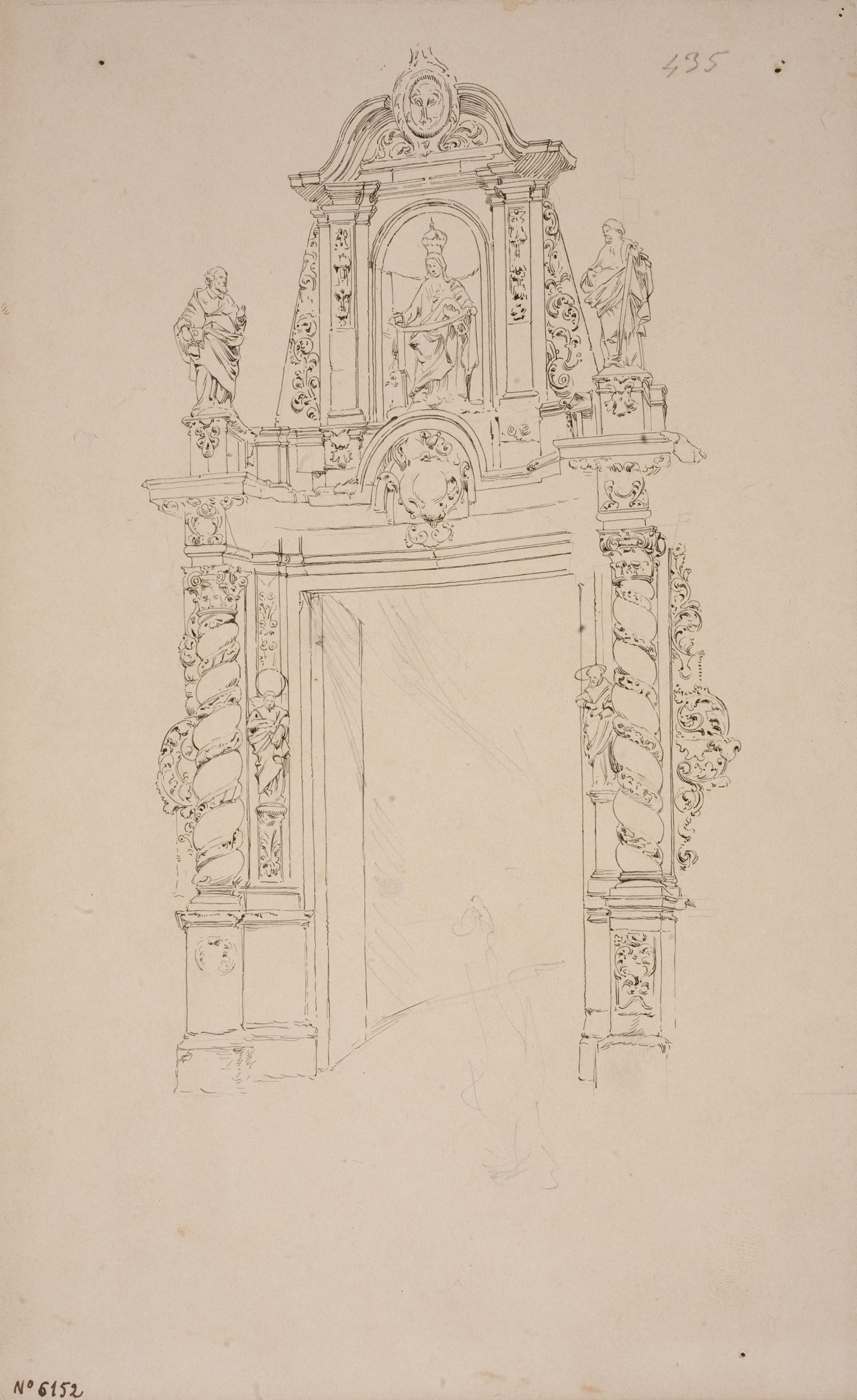 image for: Josep Lluís Pellicer - Porta de l'Olivera, catedral de Tortosa - Cap a 1889