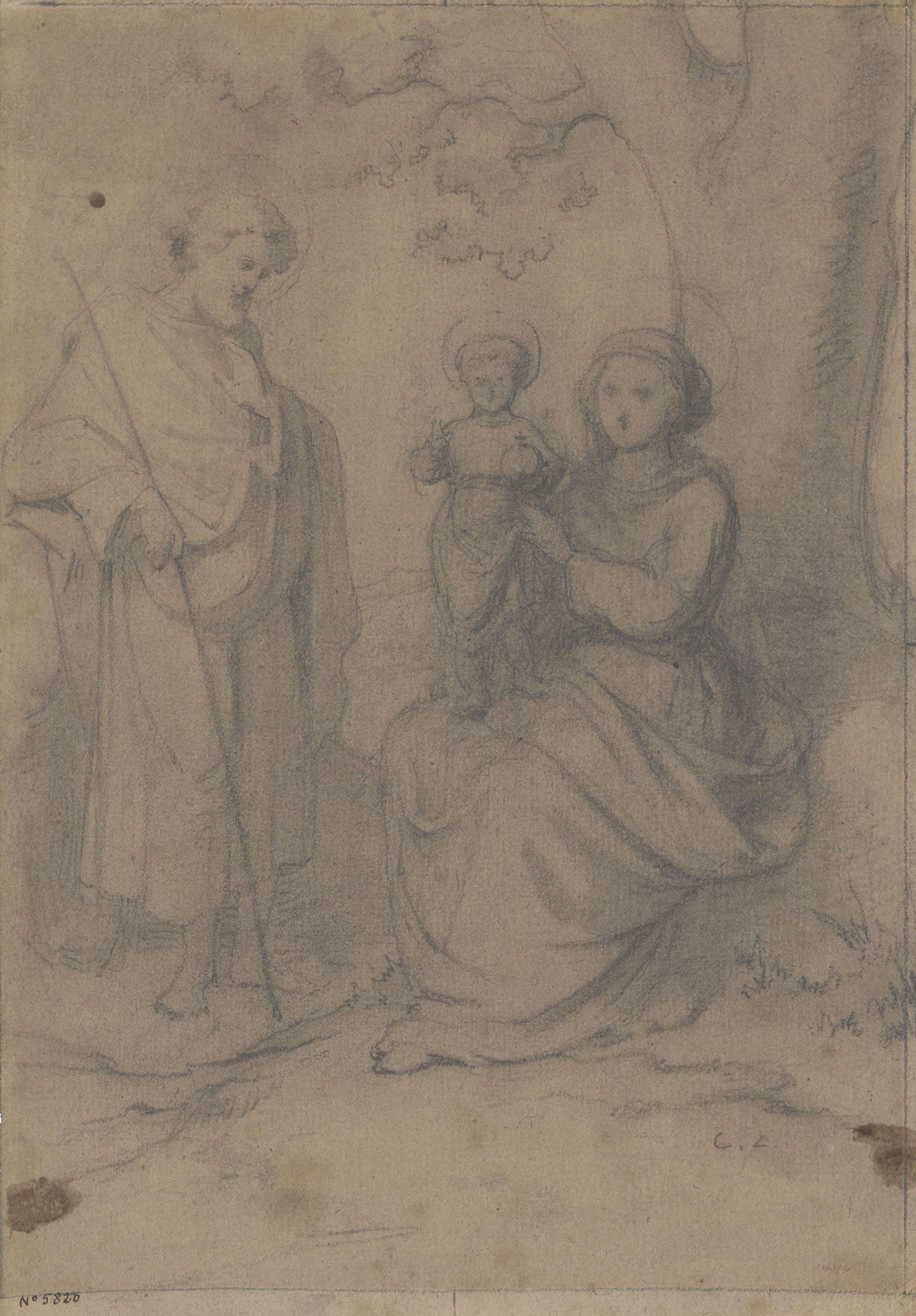 Claudi Lorenzale - Sagrada Família - Cap a 1850-1870 image for: Claudi Lorenzale - Sagrada Família - Cap a 1850-1870