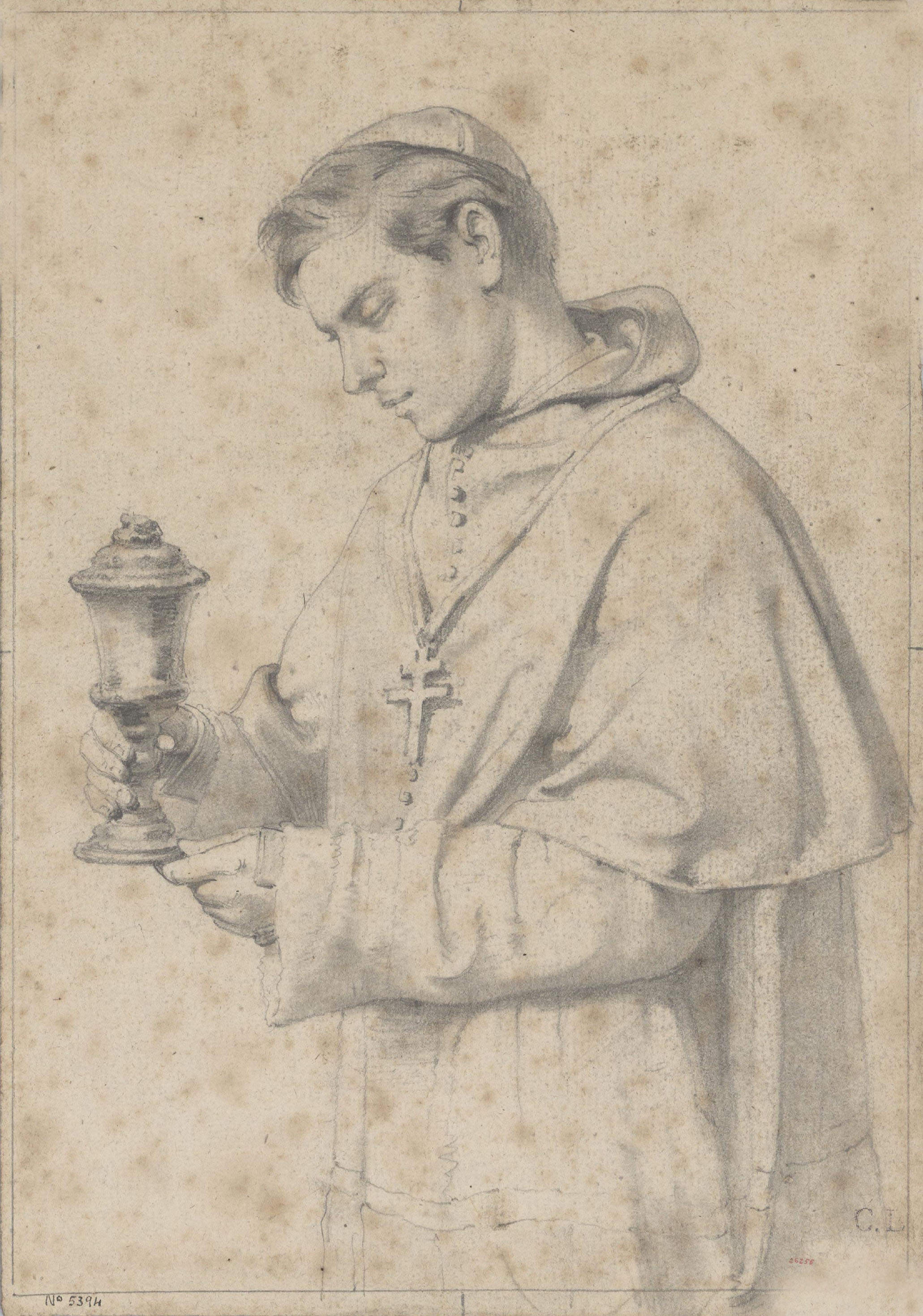 image for: Claudi Lorenzale - Sant Carles Borromeu [?] - Cap a 1850-1870