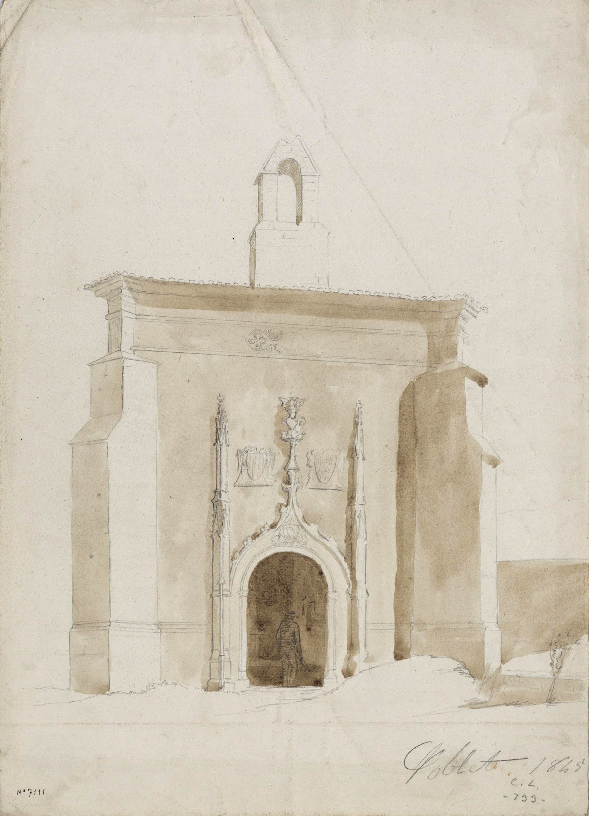 image for: Claudi Lorenzale - Porta del monestir de Poblet - 1845