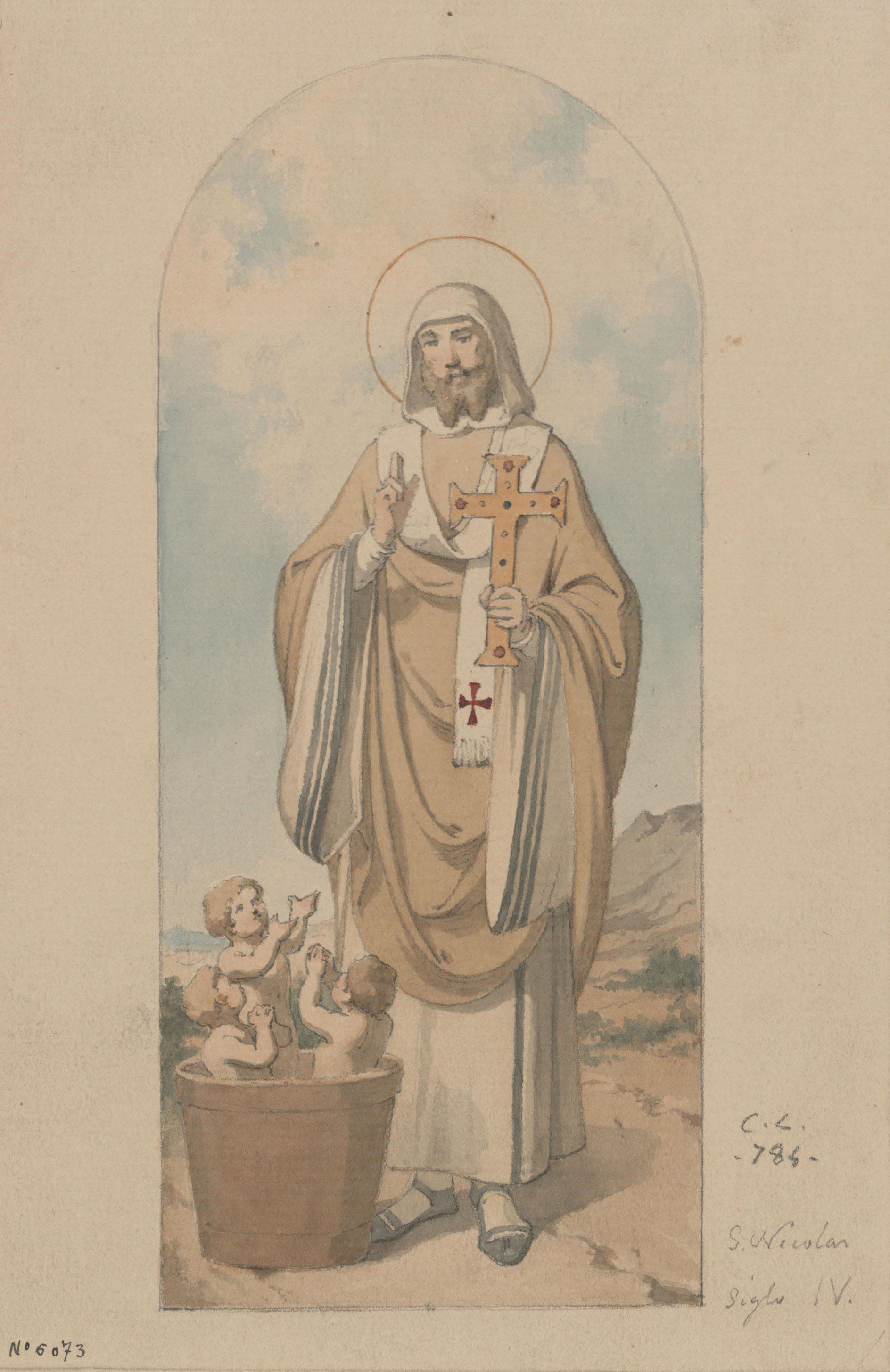 image for: Claudi Lorenzale - Sant Nicolau - Cap a 1850-1870