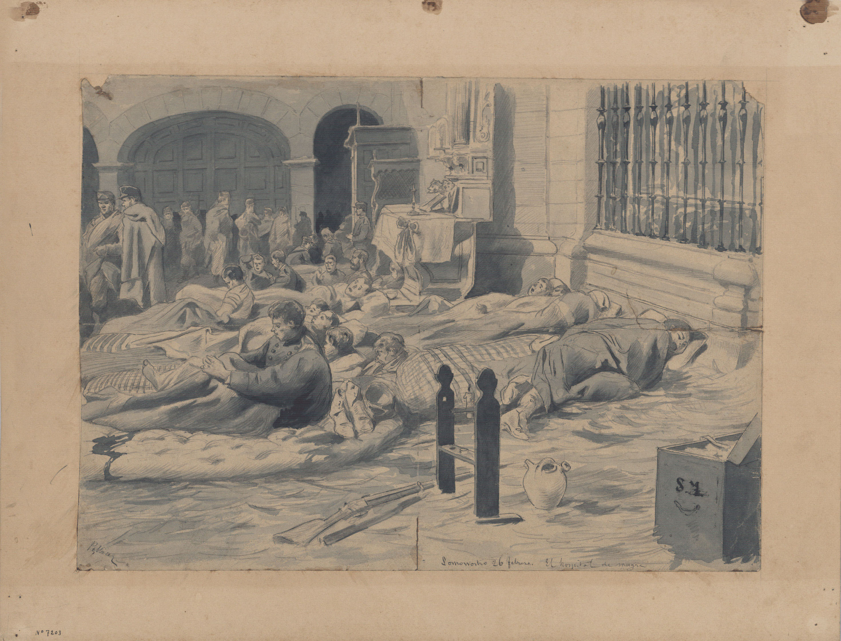 image for: Josep Lluís Pellicer - Somorrostro. El hospital de sangre - 1874